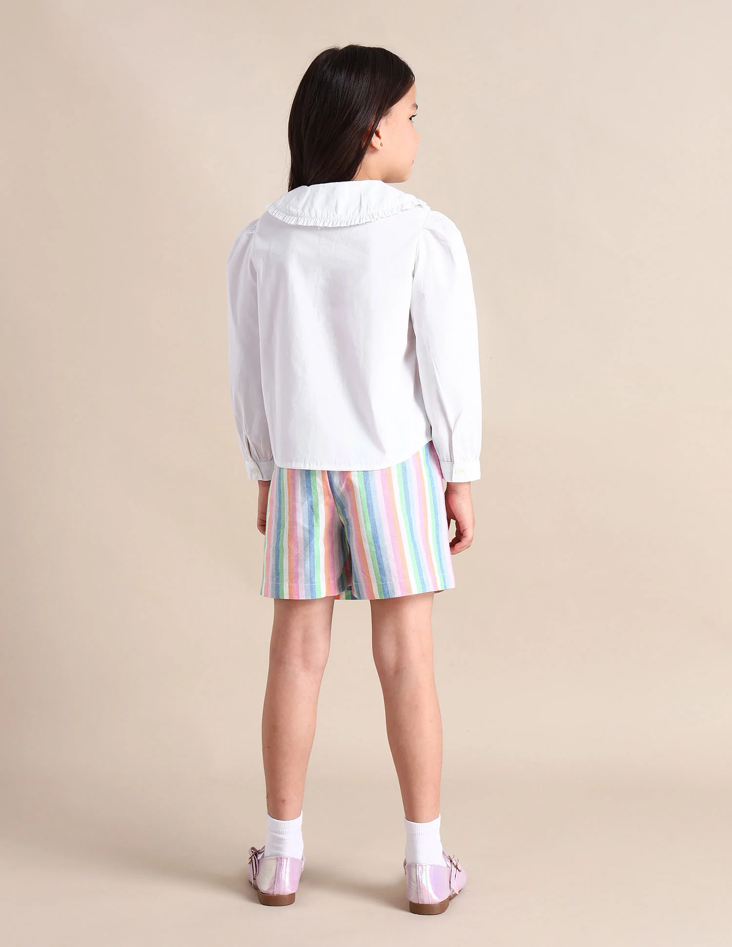 Girls Peter Pan Collar Regular Top - Image 4