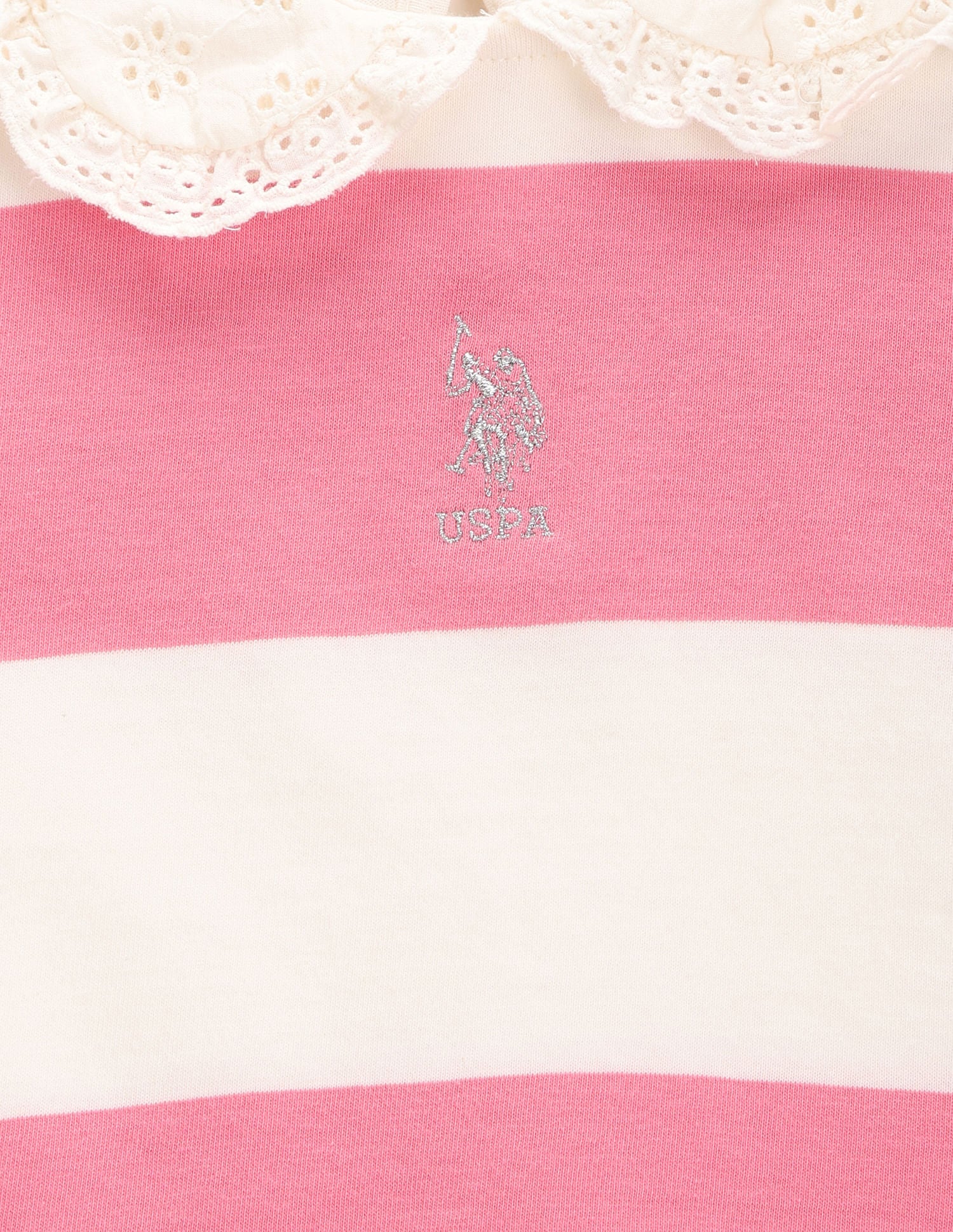 Girls Horizontal Stripe Cotton T-Shirt - Image 3