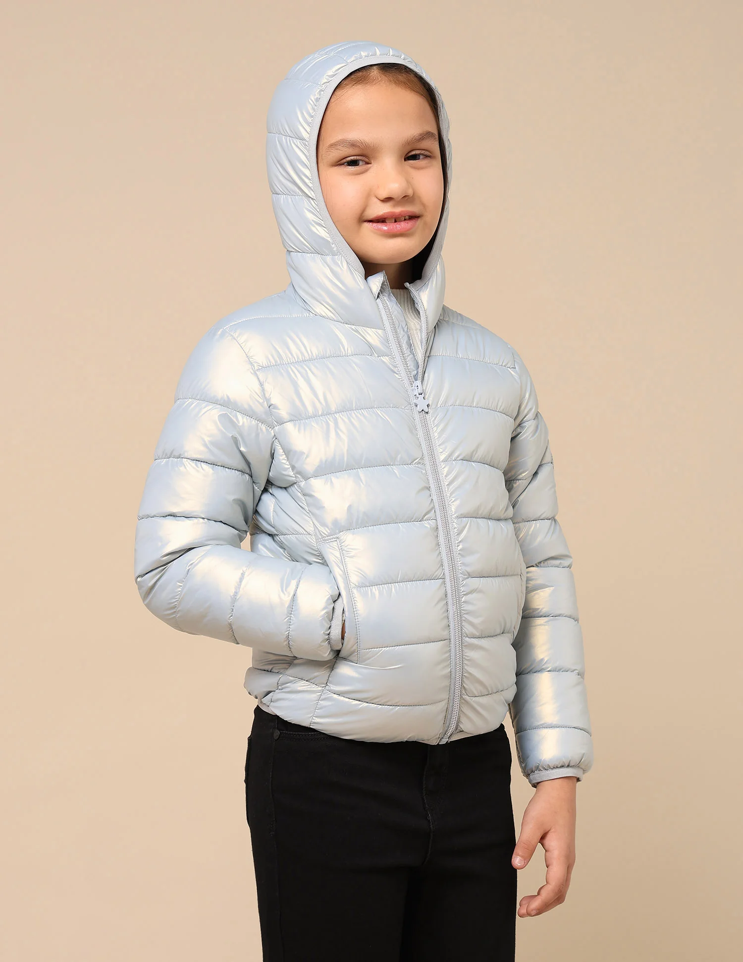 Girls Nylon Puffer Jacket - Image 4