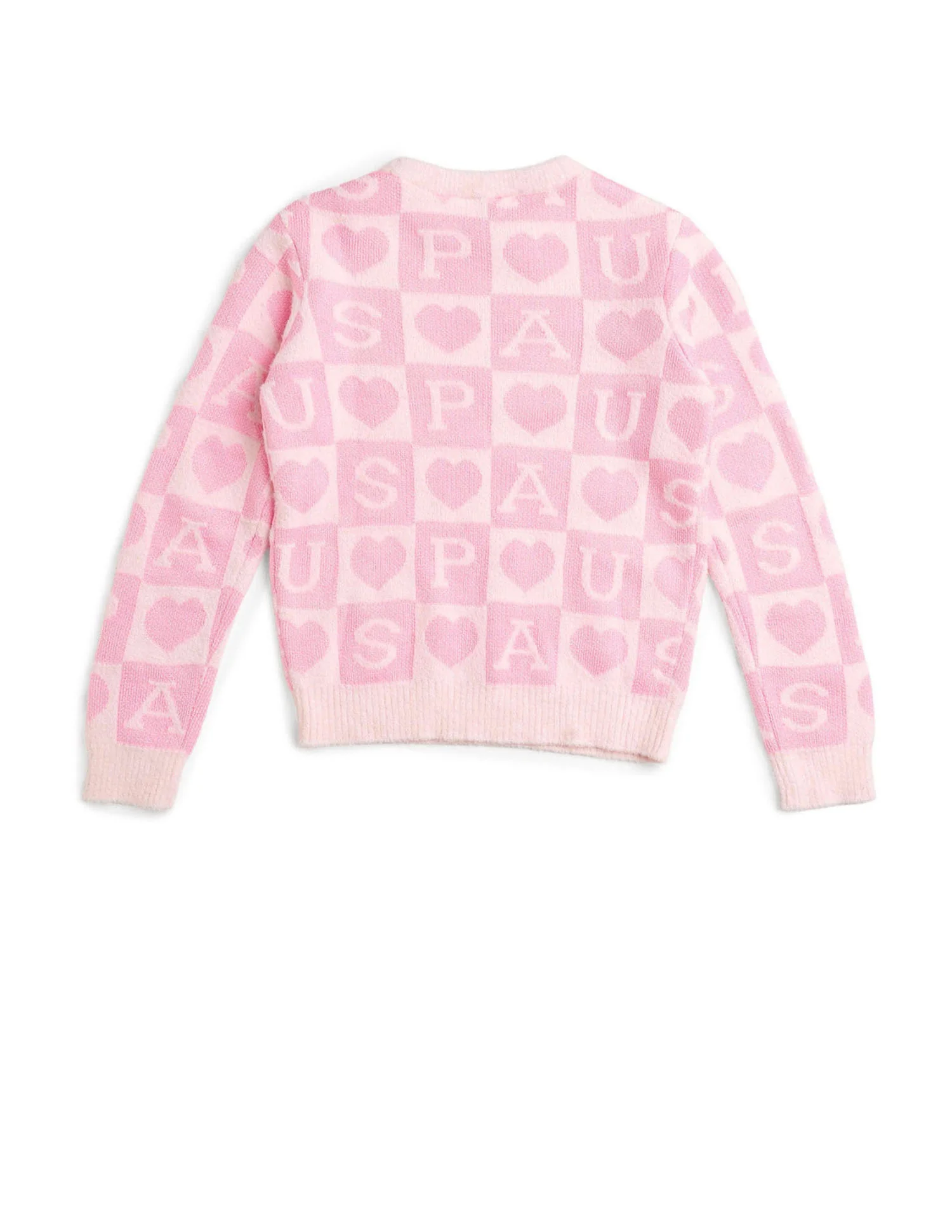 Girls Patterned Knit Sweatshirt - Image 9