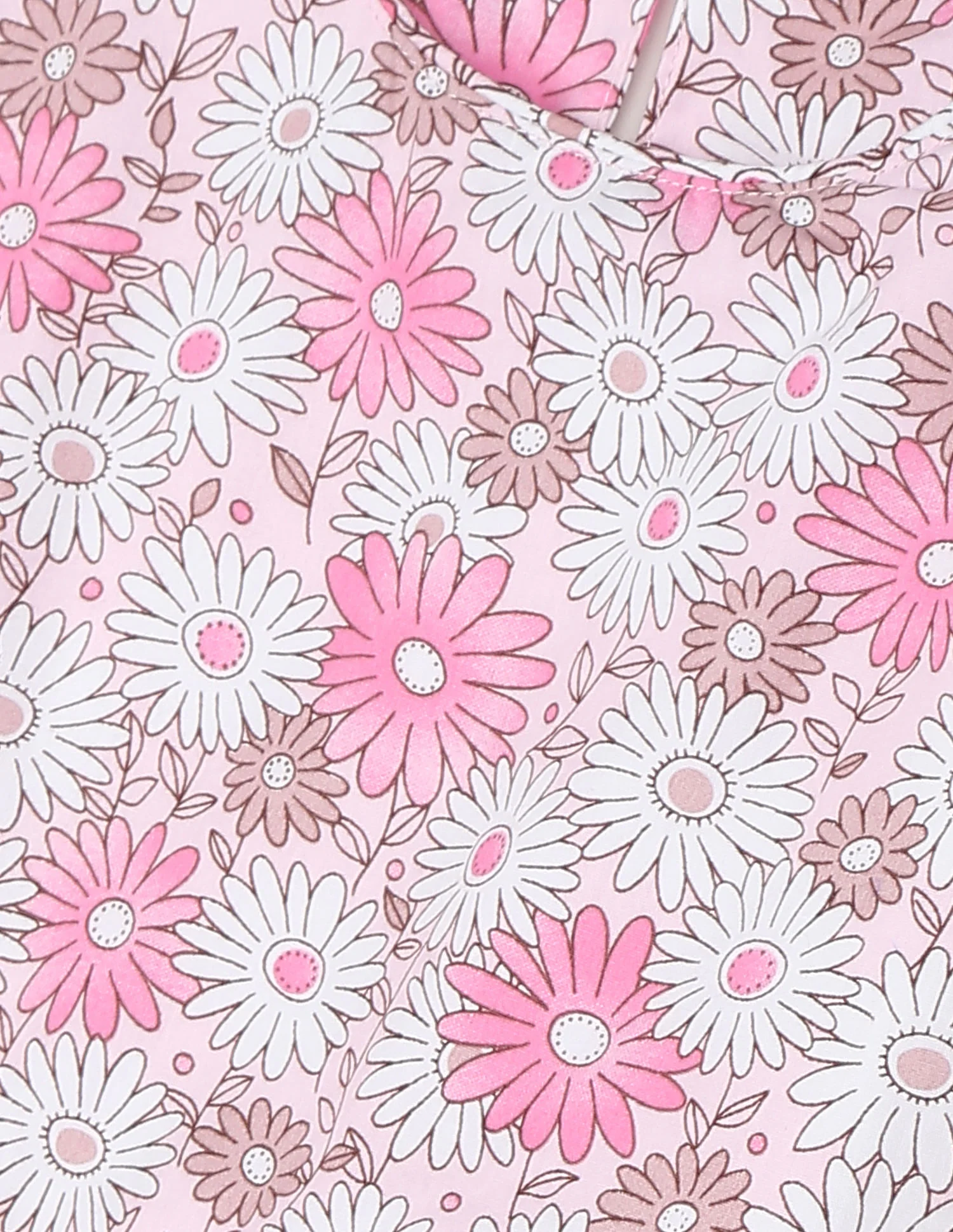 Girls Pink Floral Print Tiered Fit And Flare Dress - Image 3
