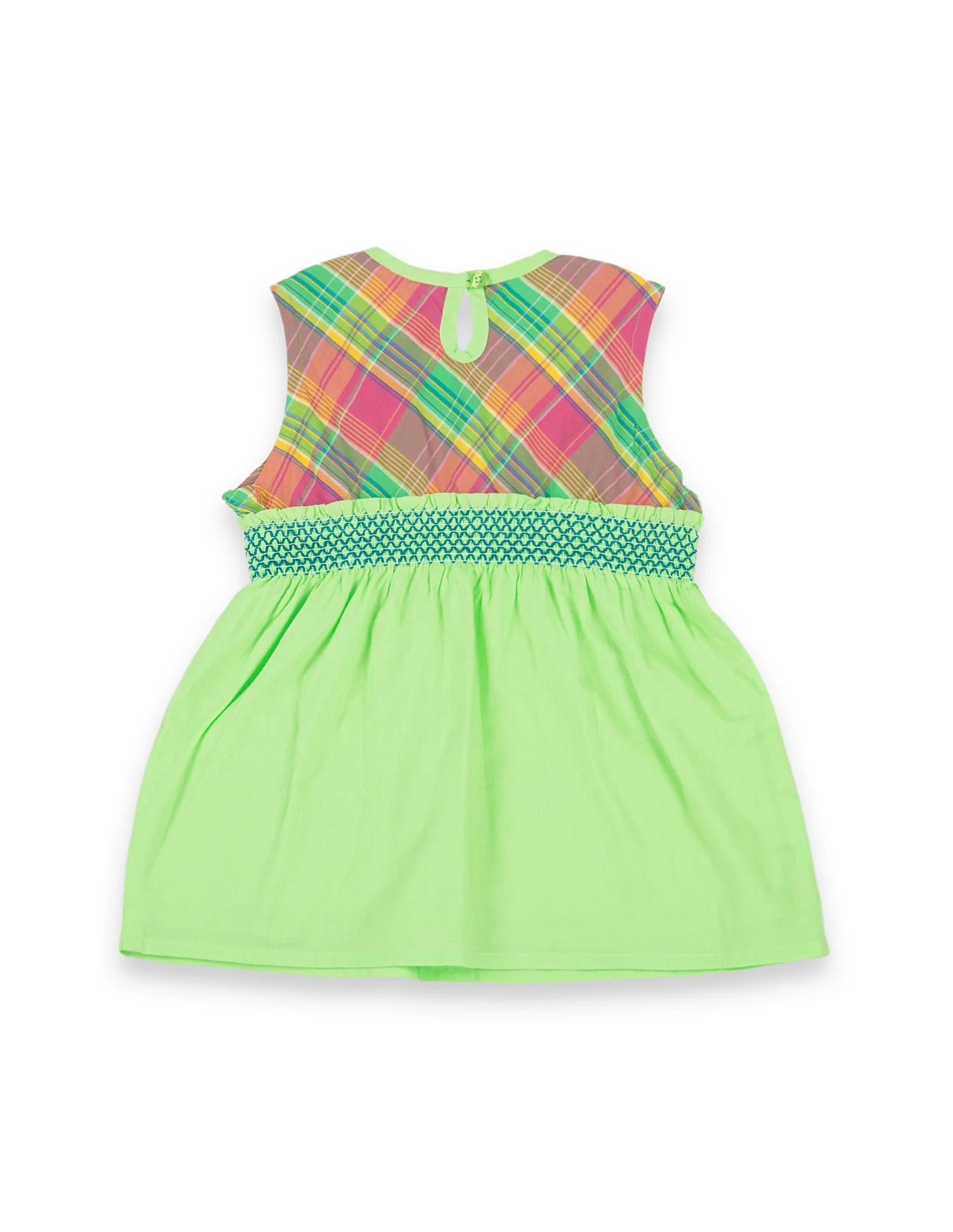 Girls Smocked Waist Cotton Tunic - Image 2