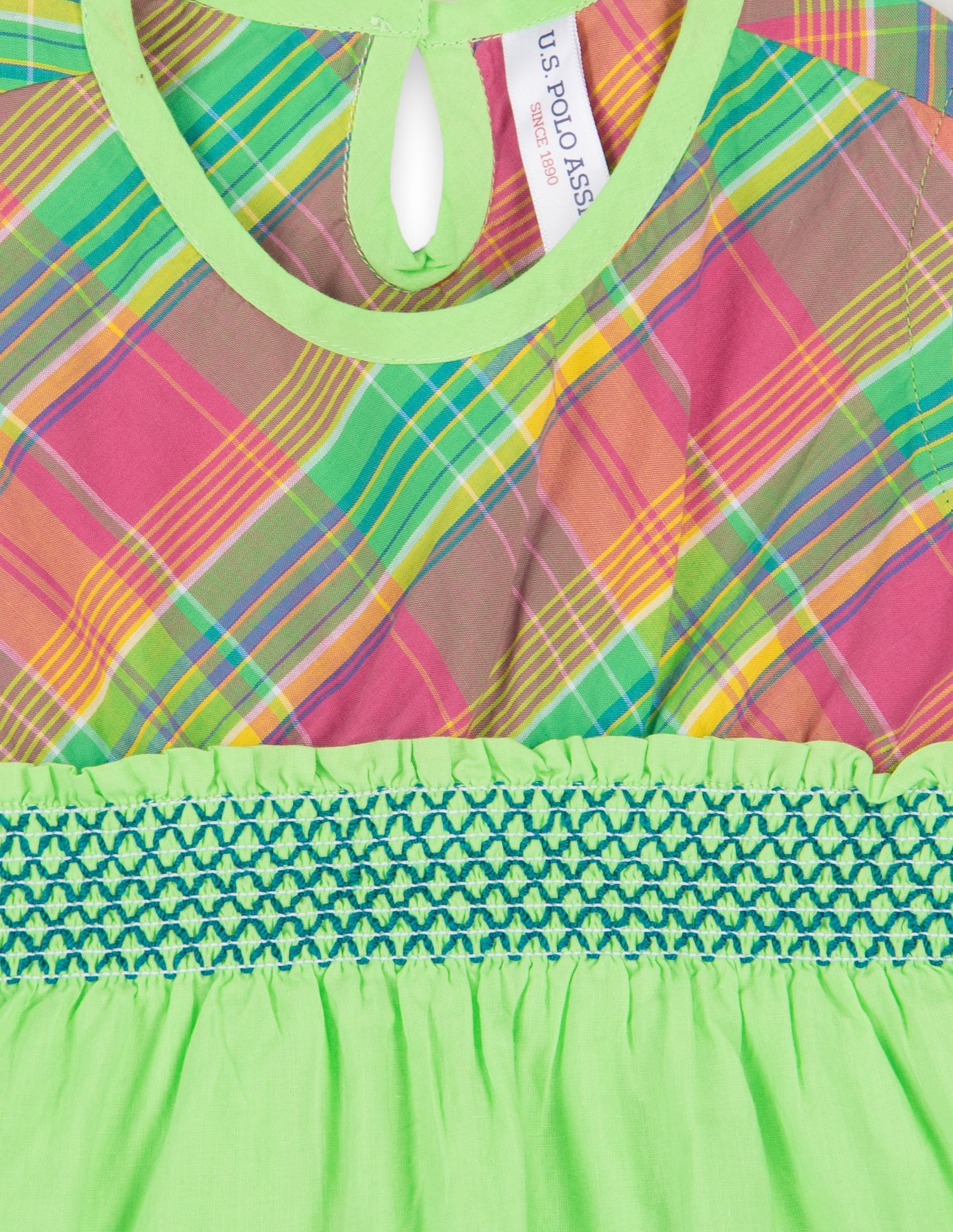 Girls Smocked Waist Cotton Tunic - Image 3