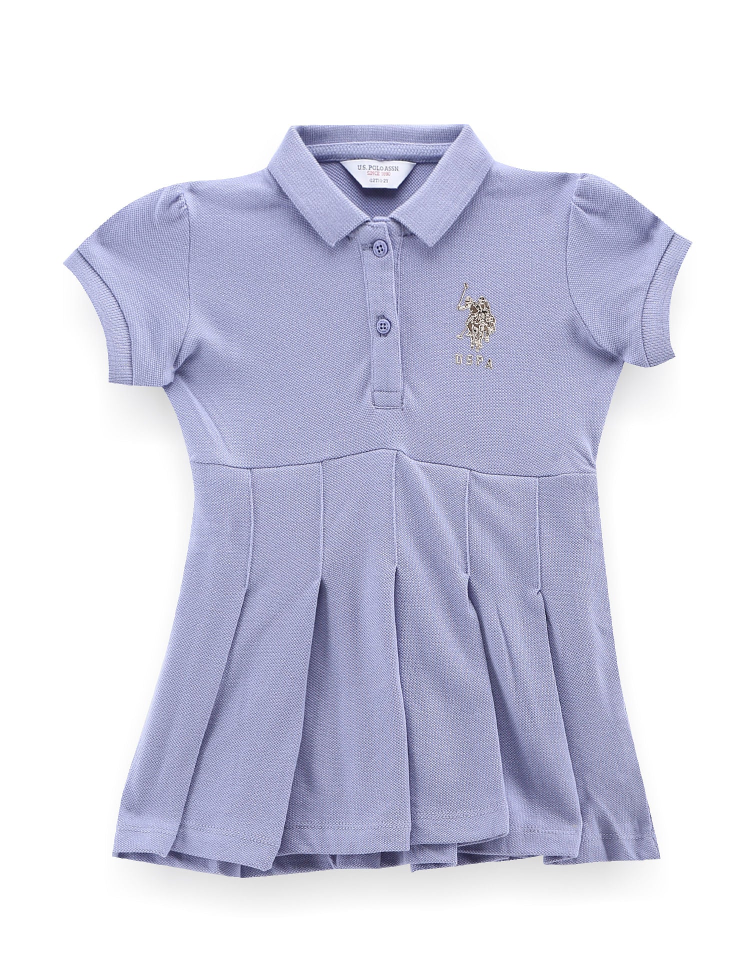 Girls Solid Cotton Dress