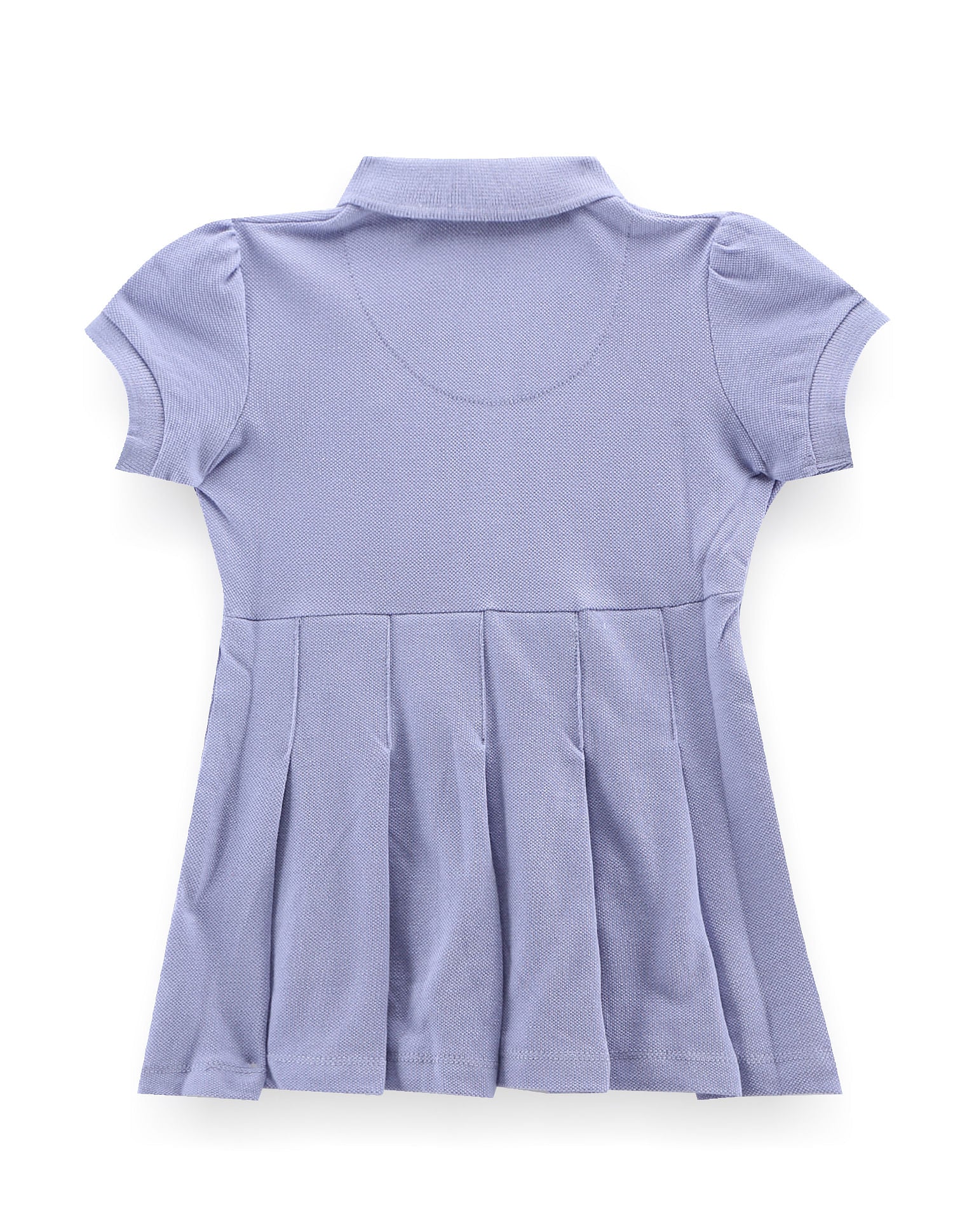 Girls Solid Cotton Dress - Image 2