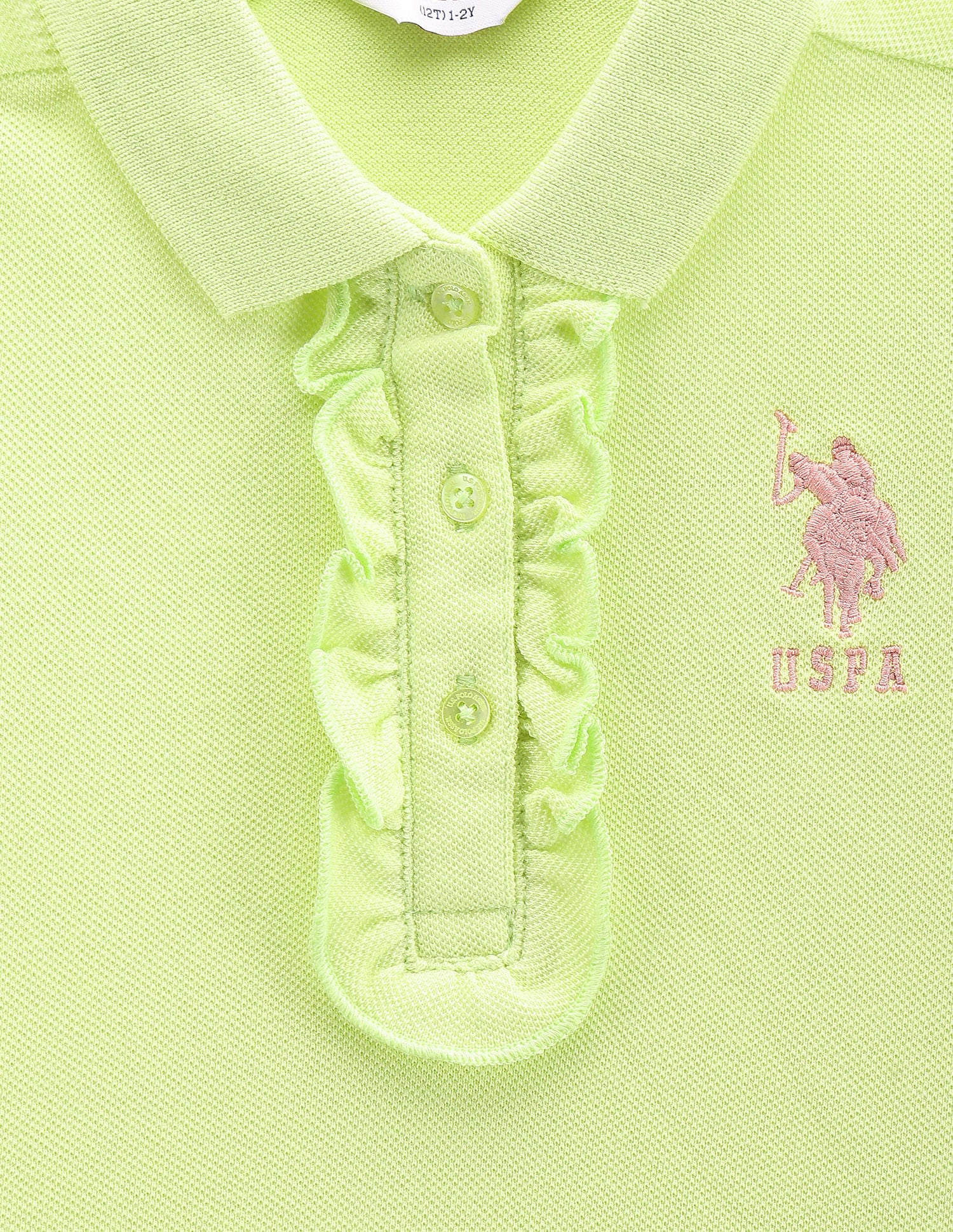Girls Solid Cotton Polo Shirt - Image 3
