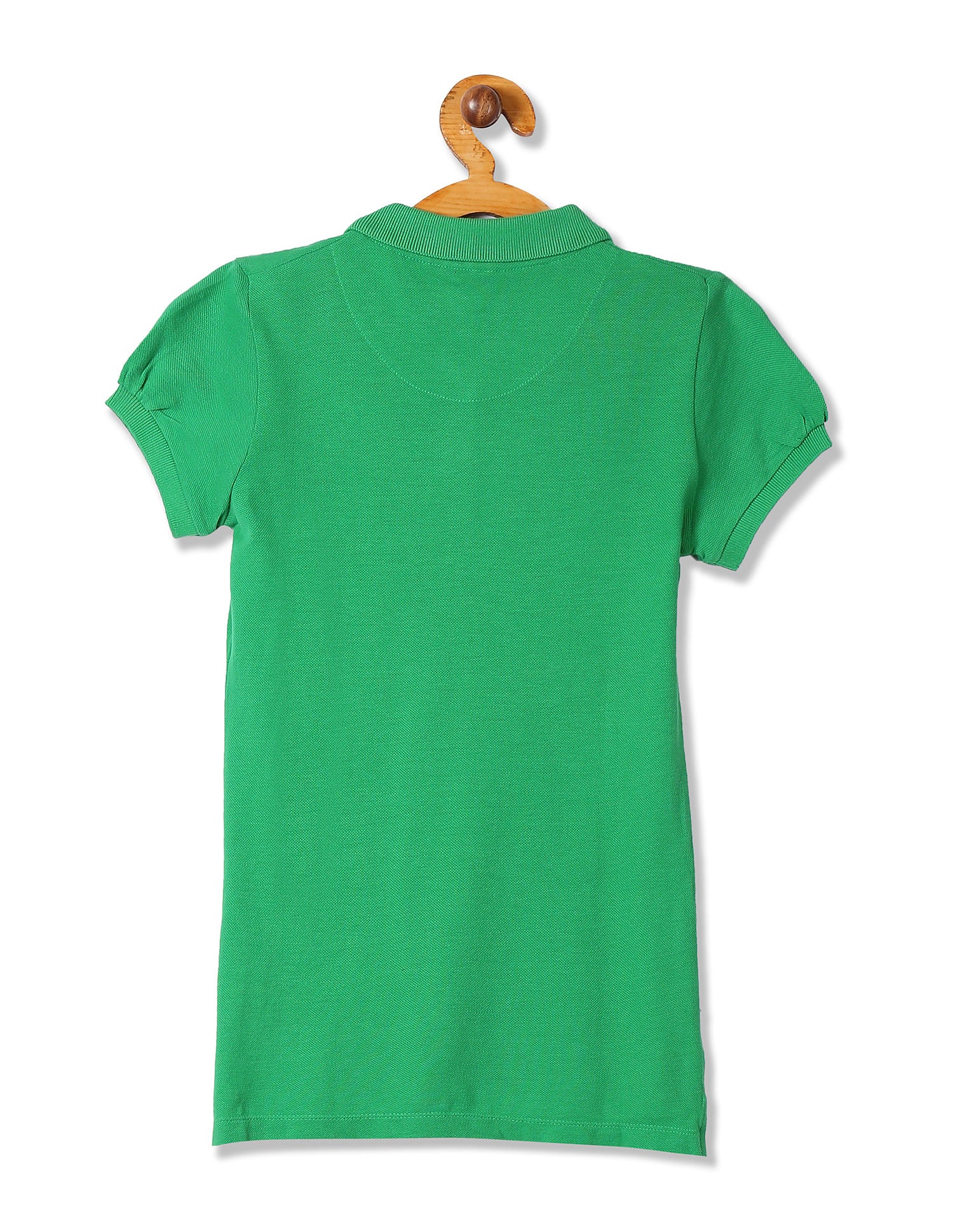 Girls Solid Pique Polo Shirt - Image 2