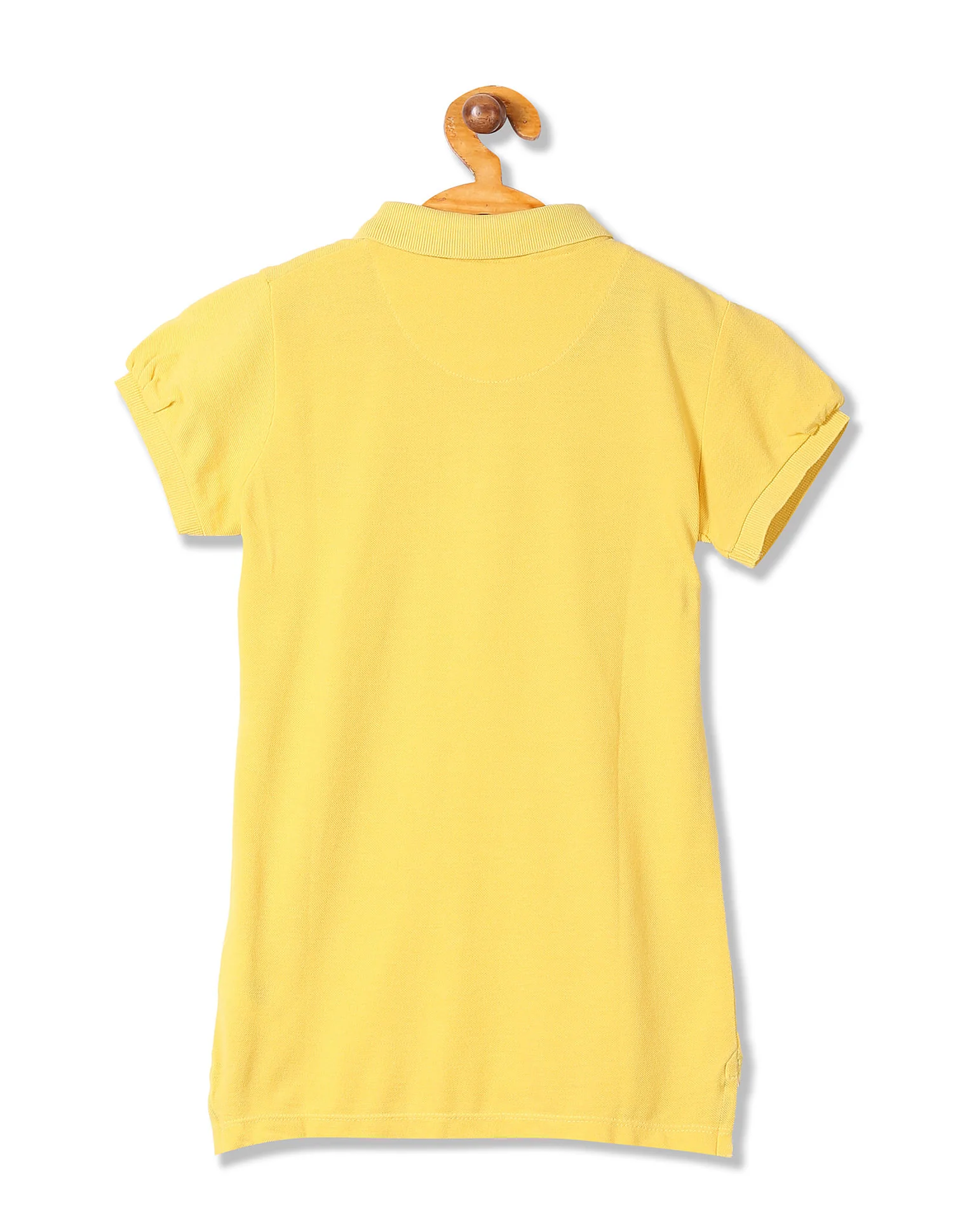 Girls Solid Pique Polo Shirt - Image 2