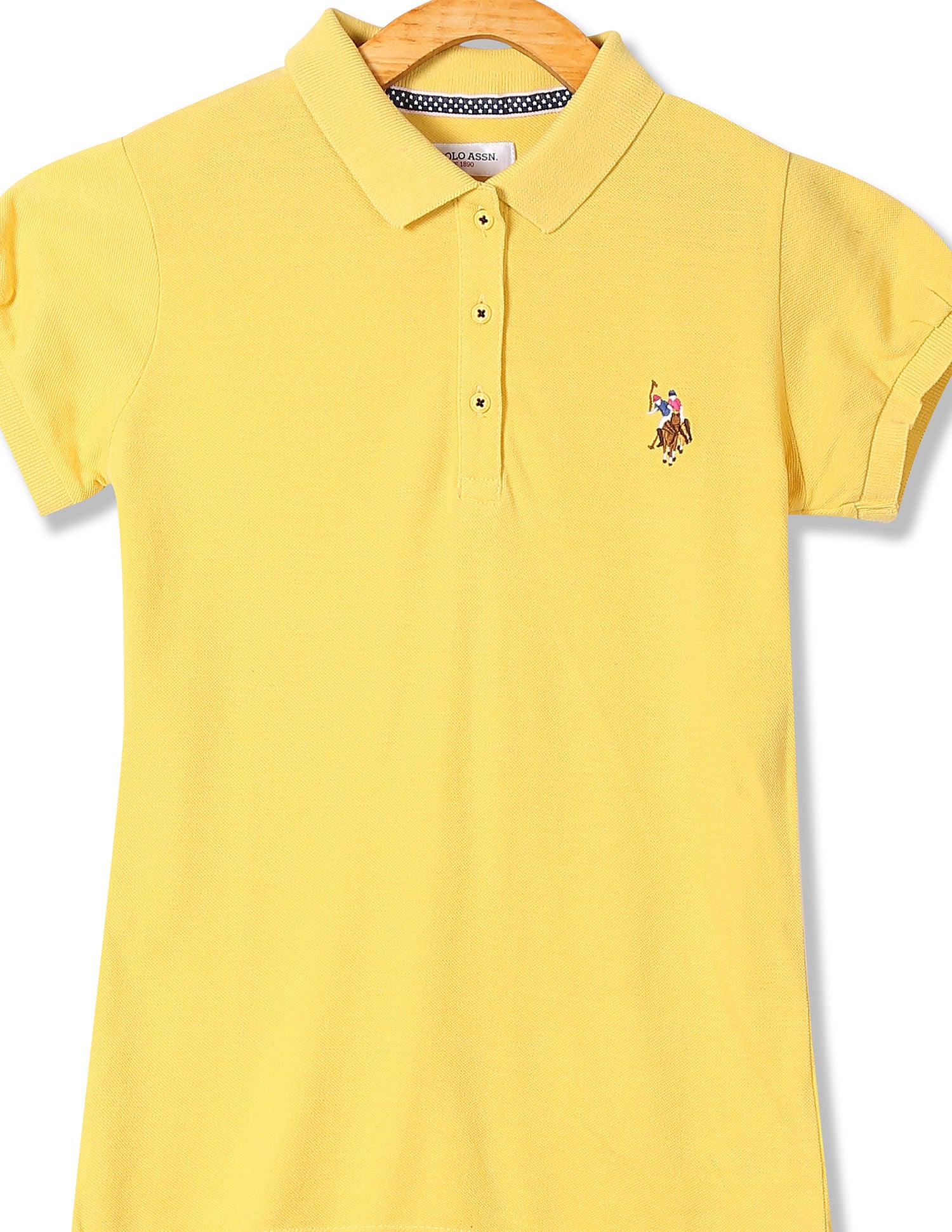Girls Solid Pique Polo Shirt - Image 3
