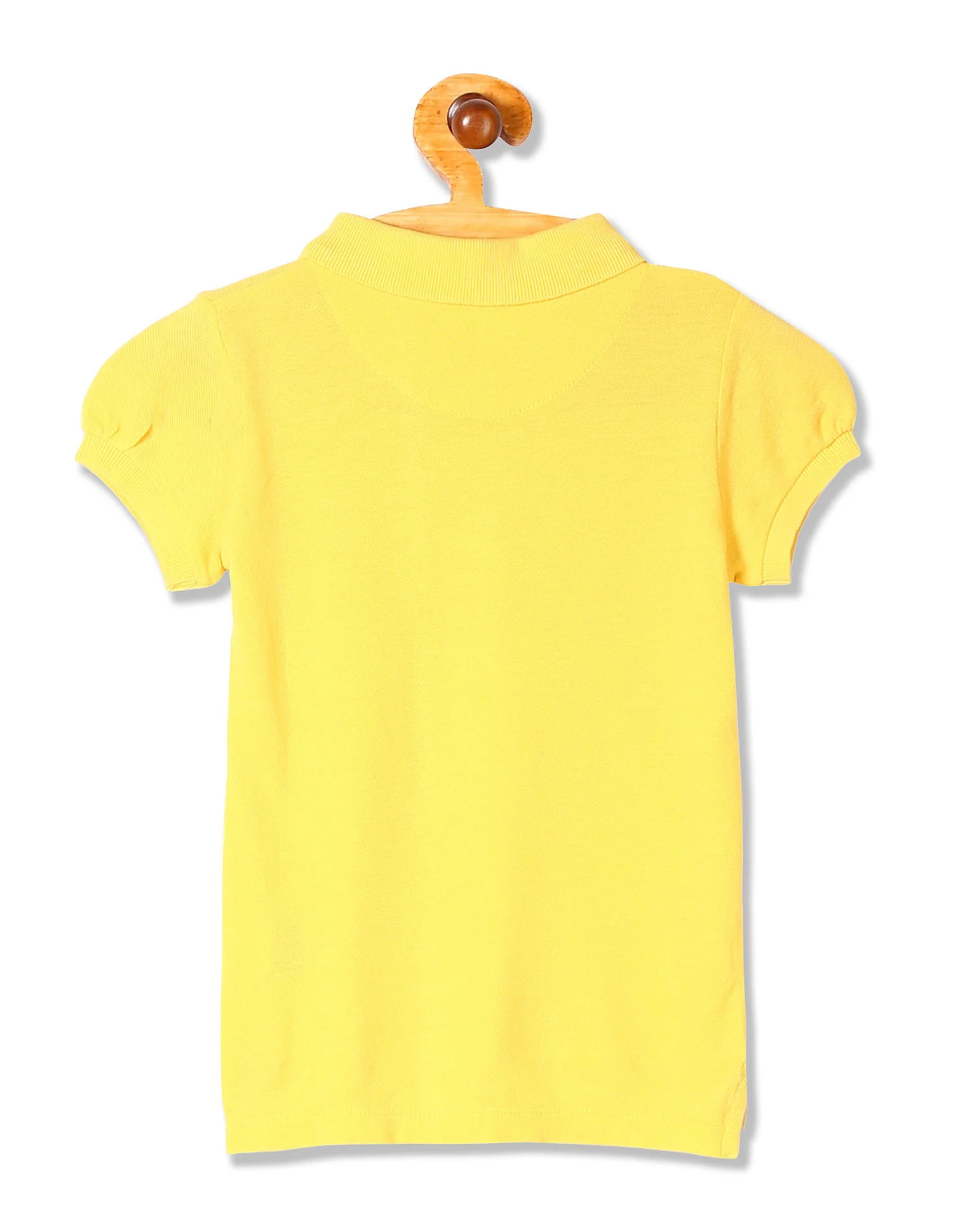 Girls Solid Pique Polo Shirt - Image 2