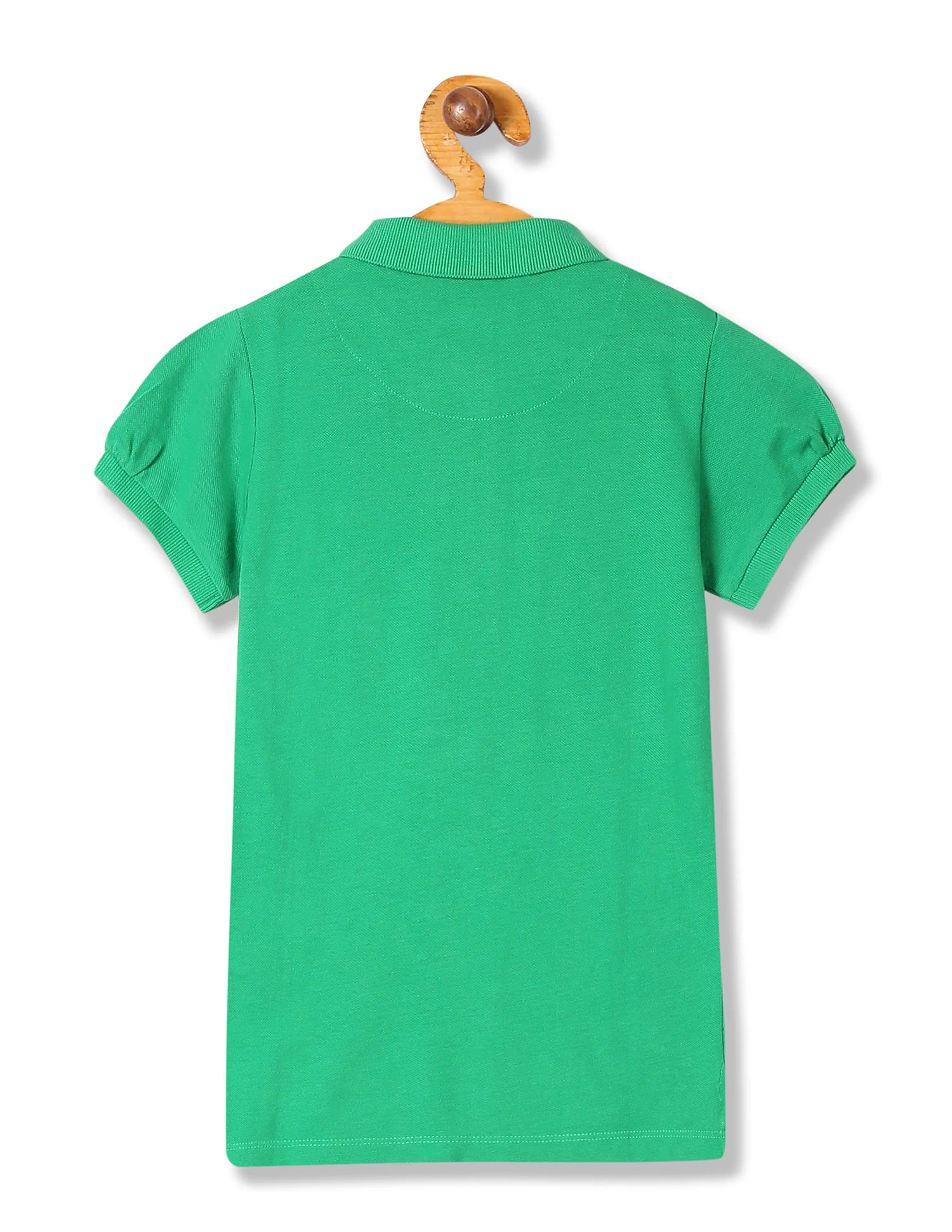 Girls Solid Pique Polo Shirt - Image 2