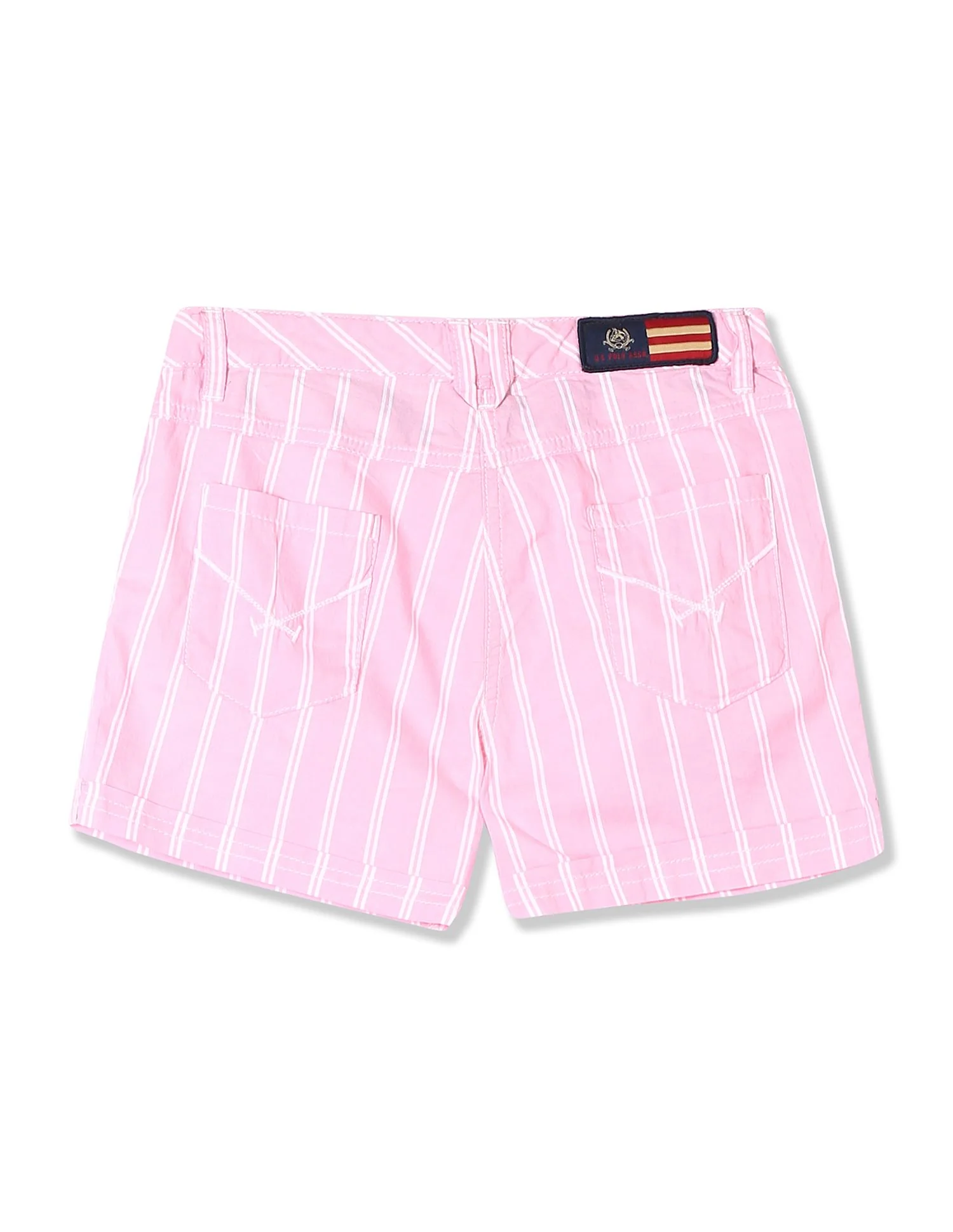 Girls Striped Woven Shorts - Image 2