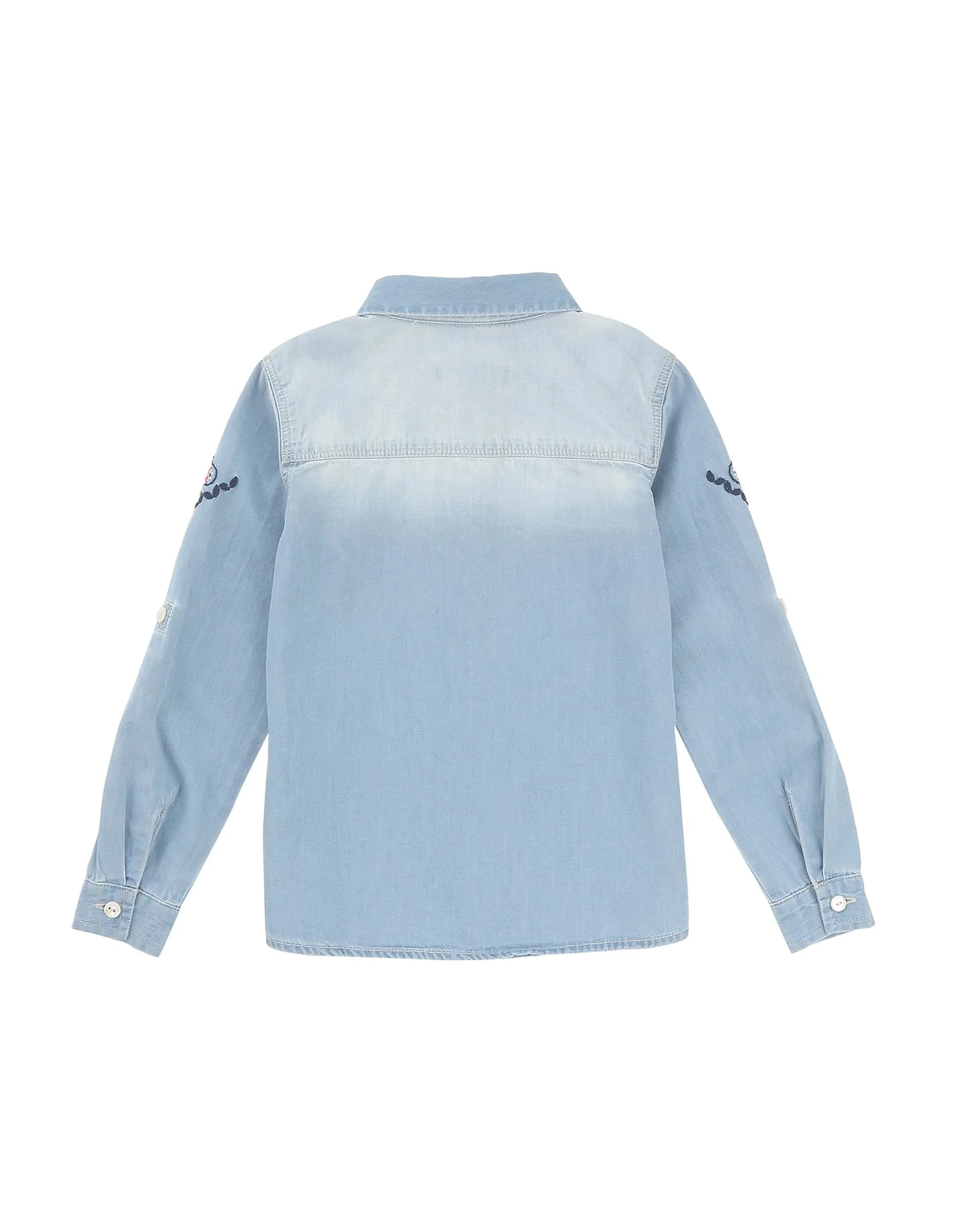 Girls Washed Denim Shirt - Image 2