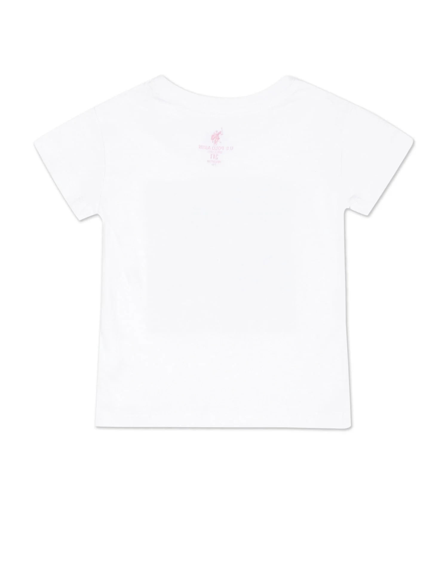 Girls White Crew Neck Glitter Logo T-Shirt - Image 2