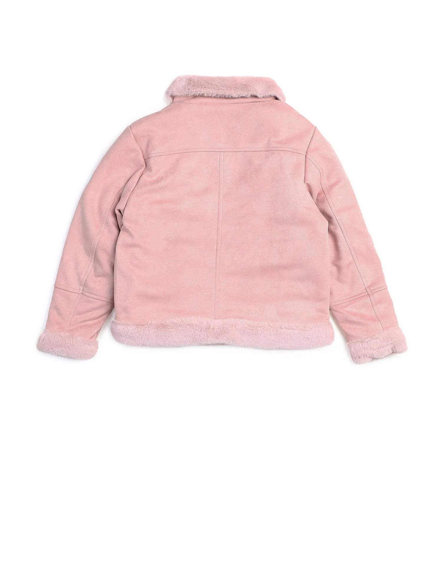 Girls Zip Up Suede Jacket - Image 10