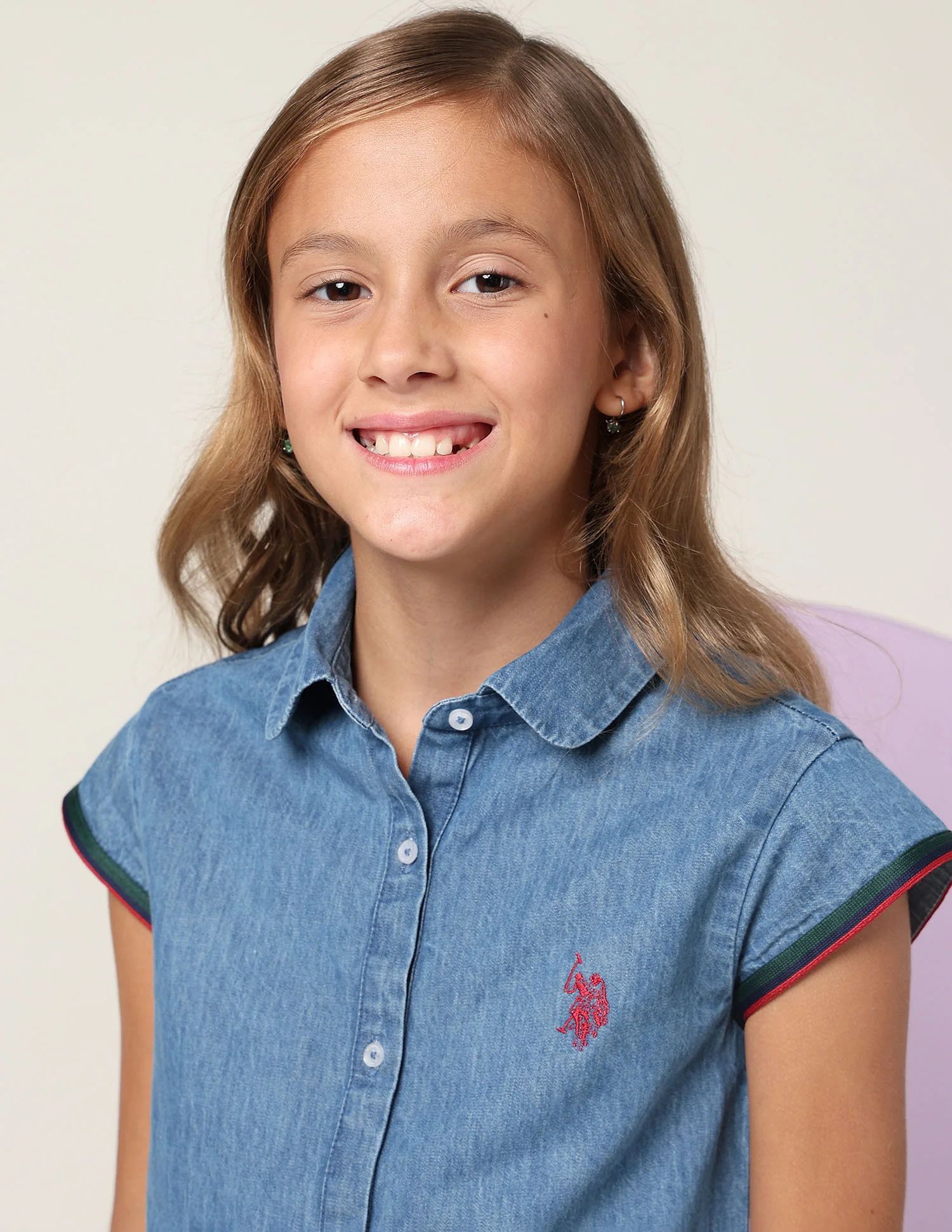 Girls Denim Solid Co-Ords - Image 5