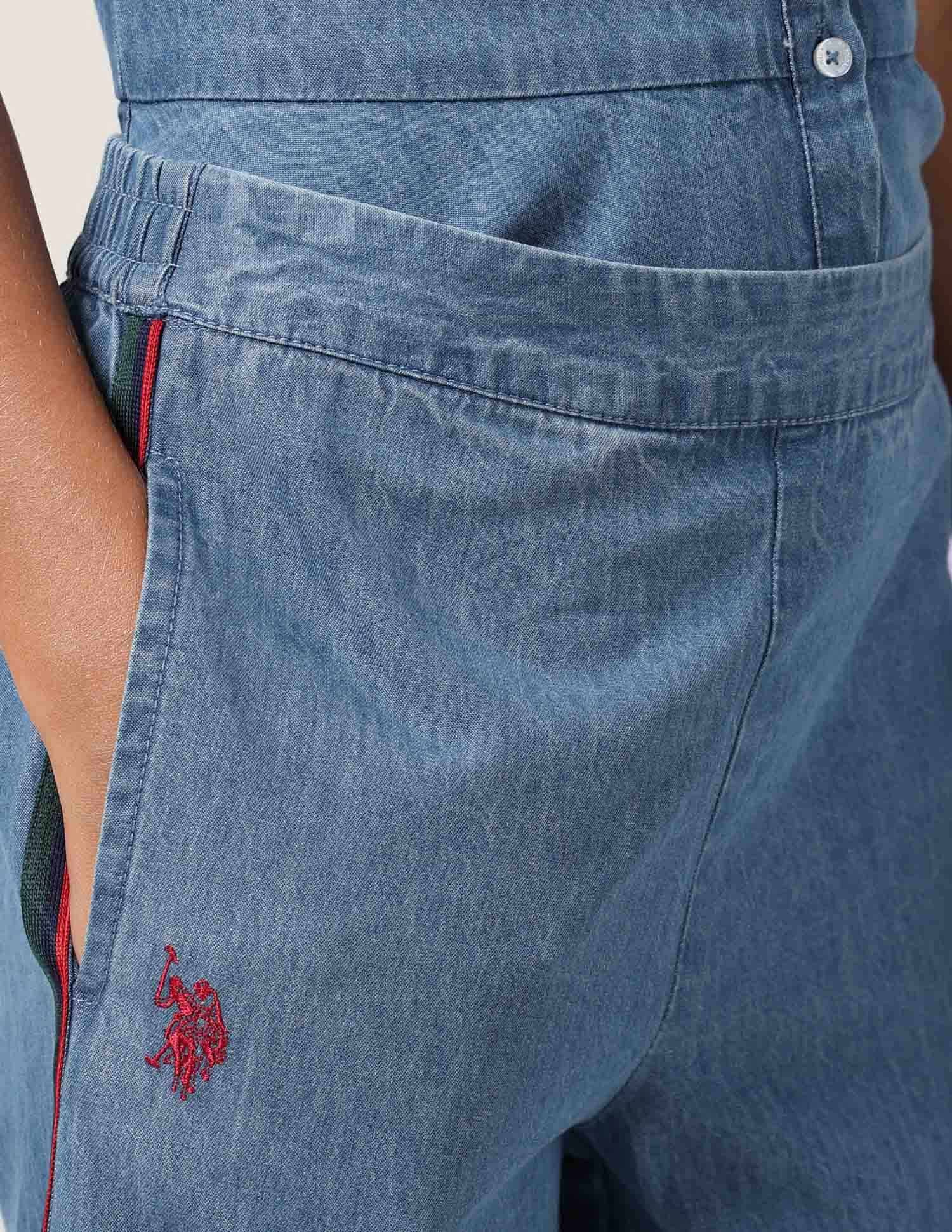 Girls Denim Solid Co-Ords - Image 6