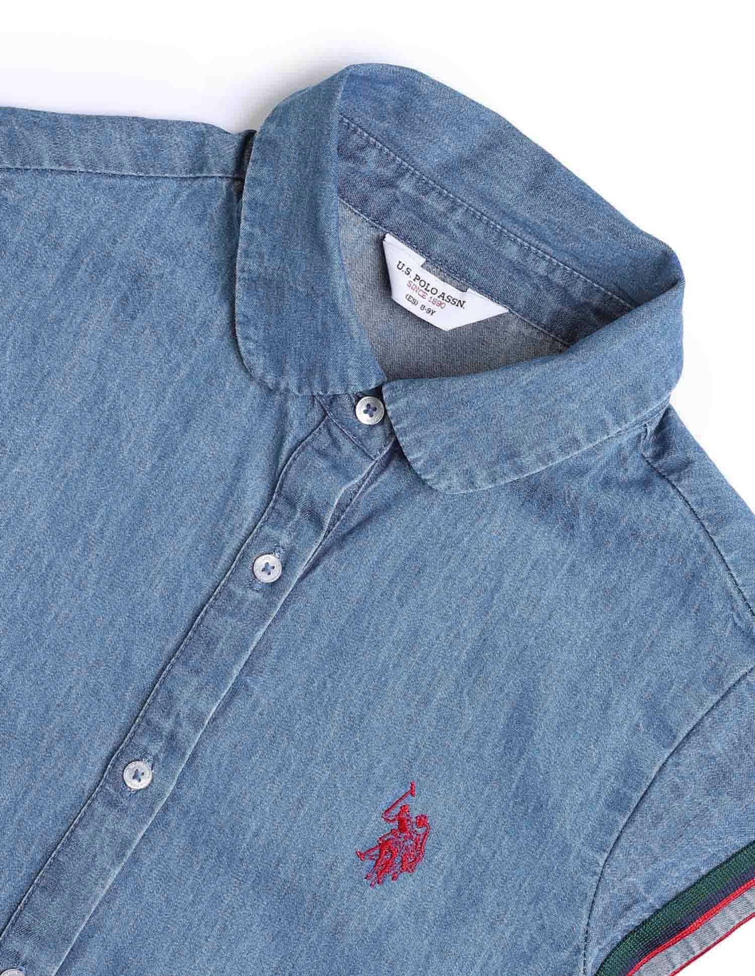 Girls Denim Solid Co-Ords - Image 9