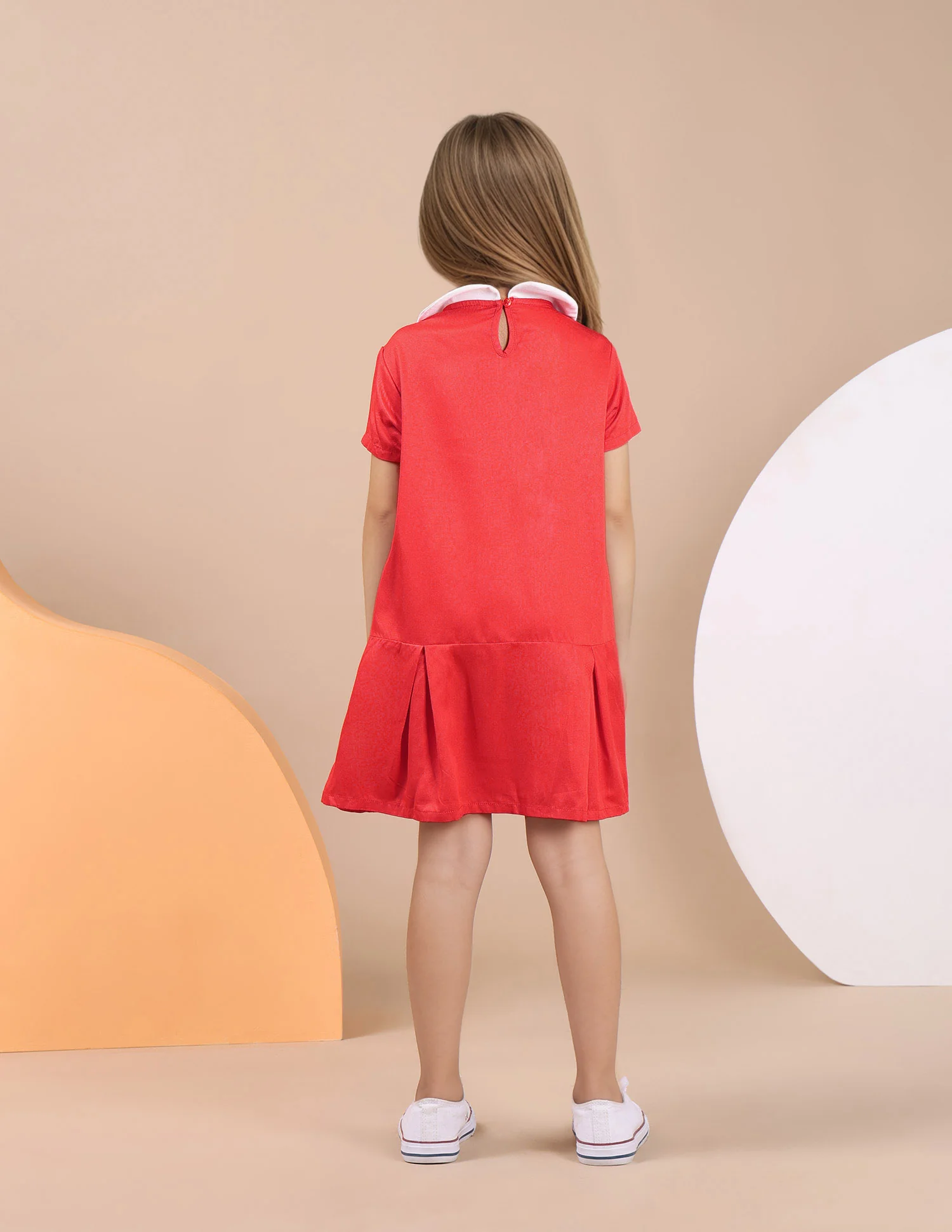 Girls Peter Pan Collar Pure Cotton Dress - Image 4