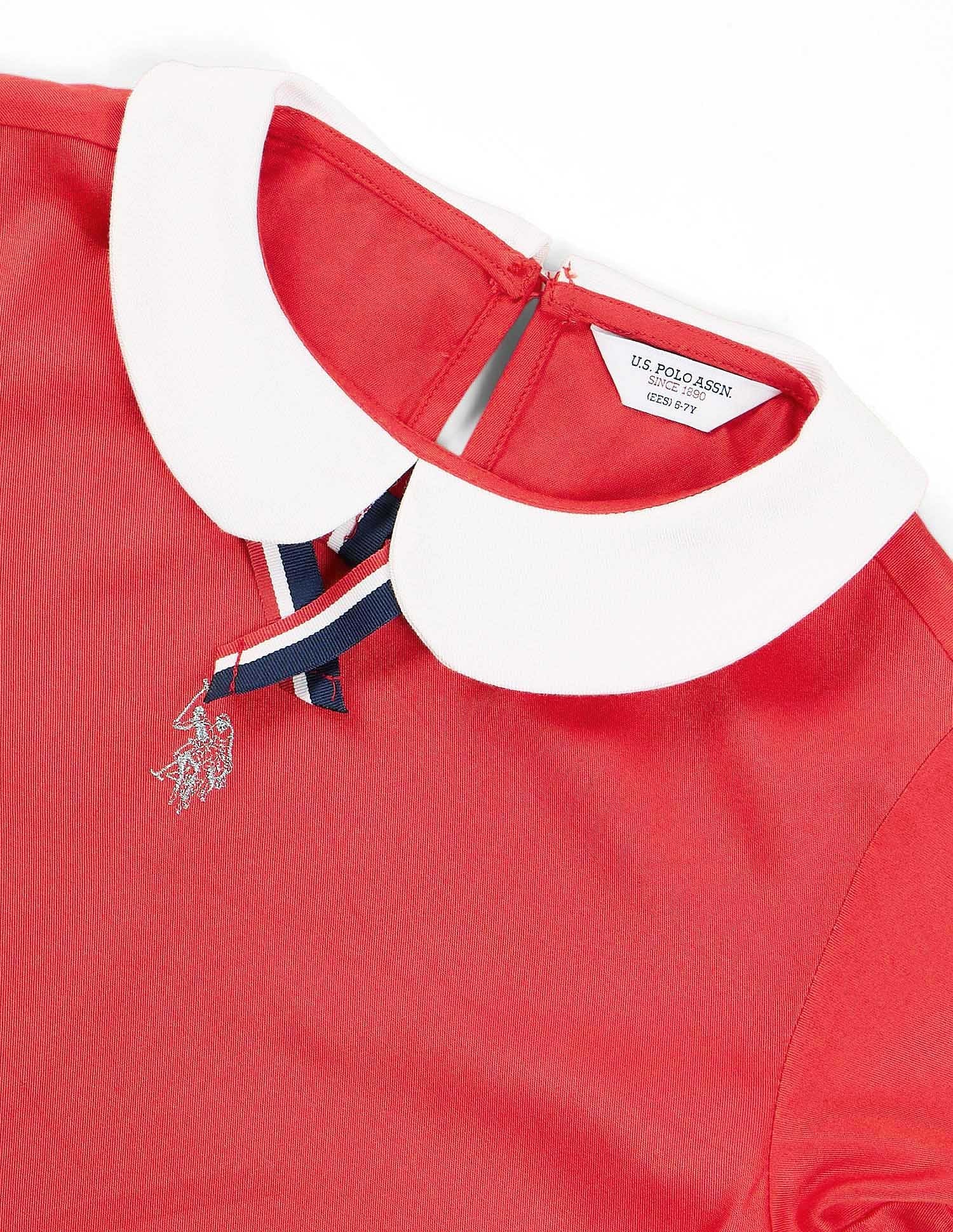 Girls Peter Pan Collar Pure Cotton Dress - Image 8
