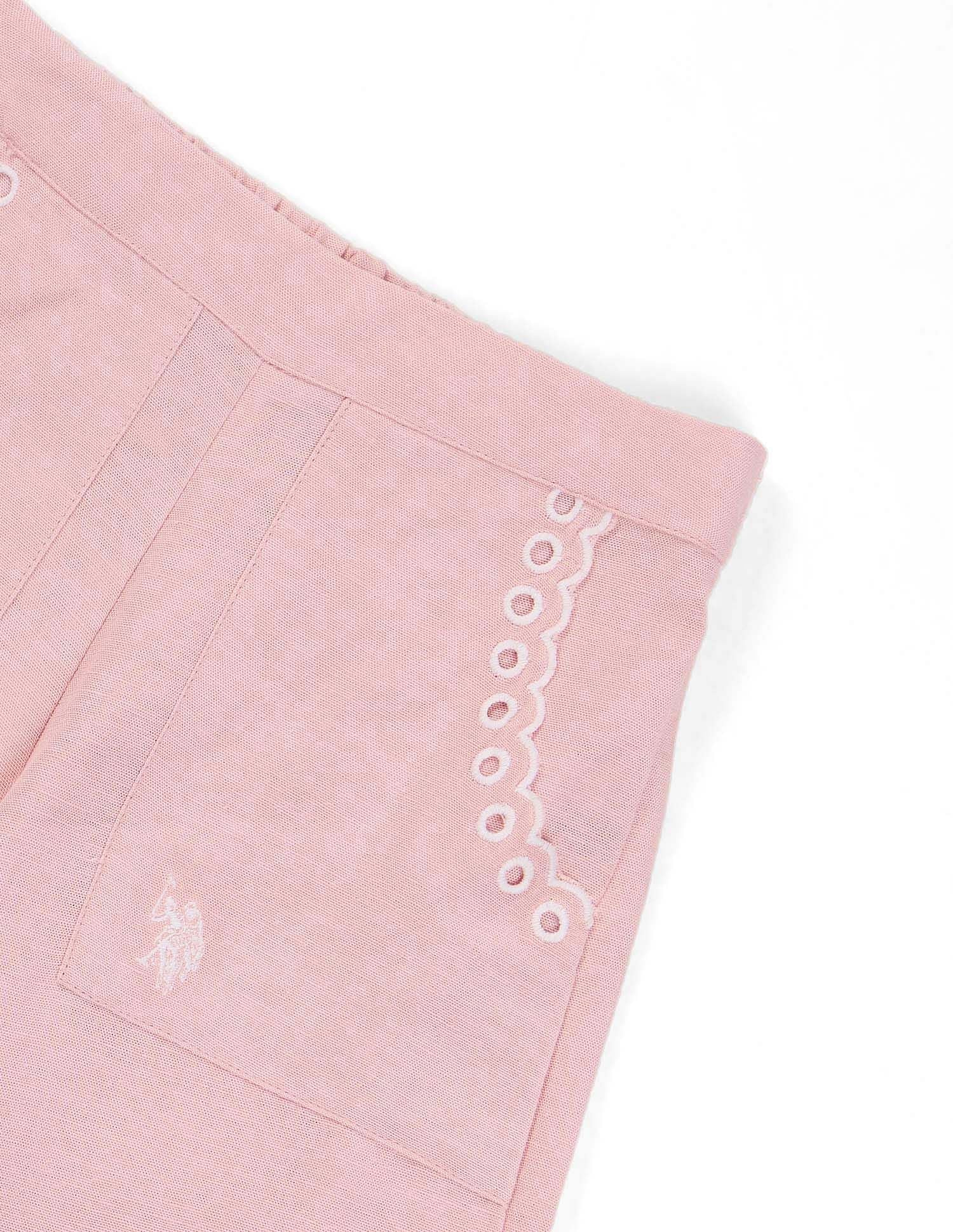Girls Pure Cotton Wide Leg Trousers - Image 8