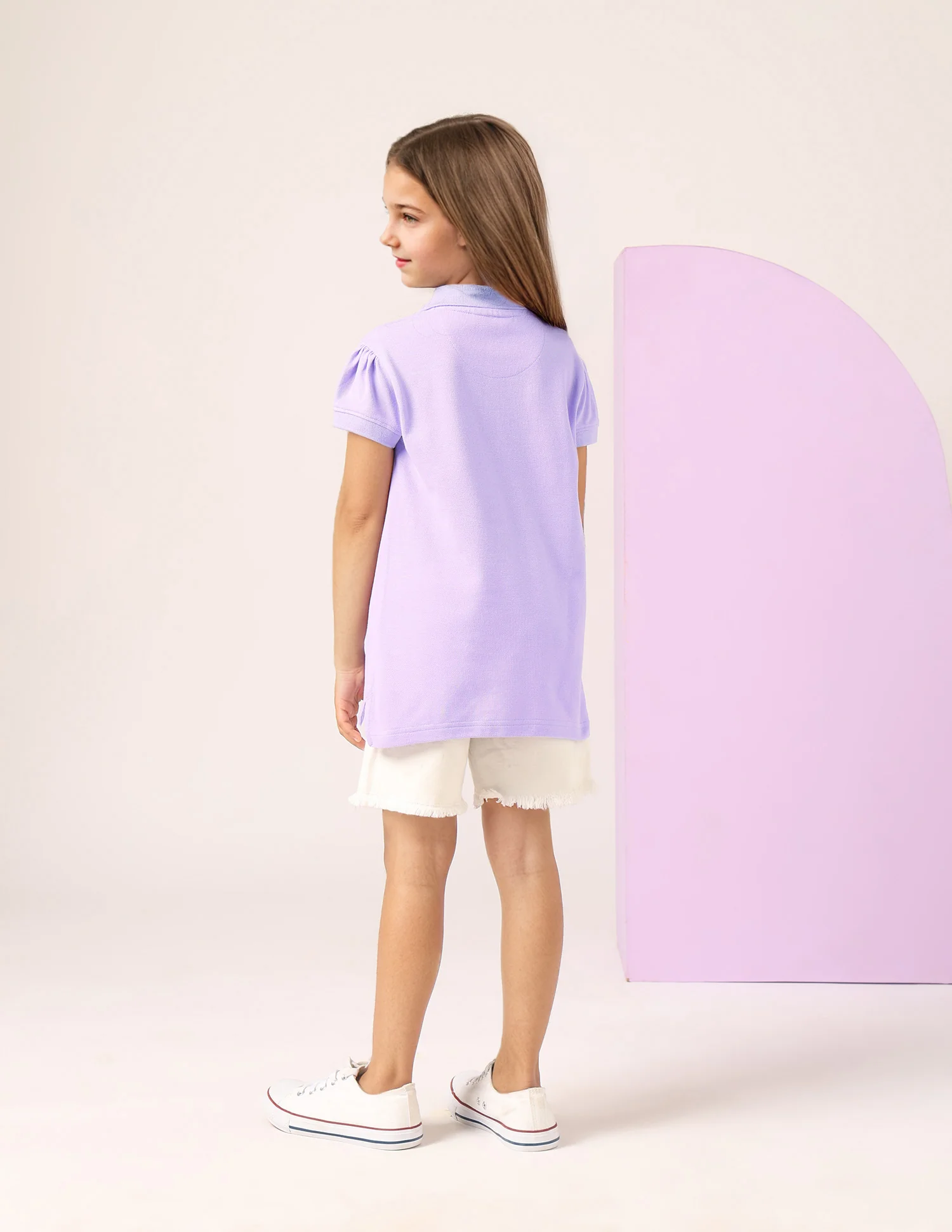 Girls Solid Polo Shirt - Image 4