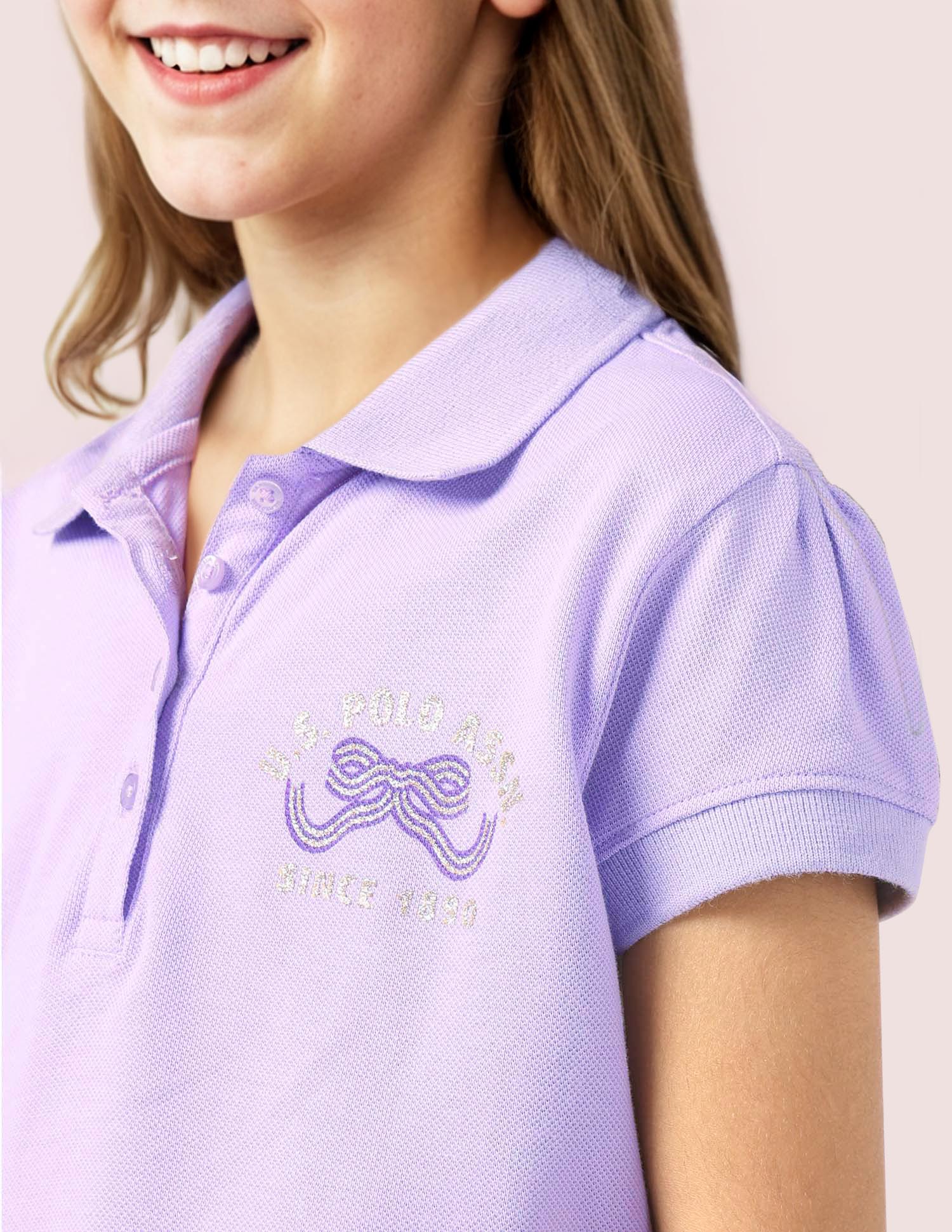 Girls Solid Polo Shirt - Image 5