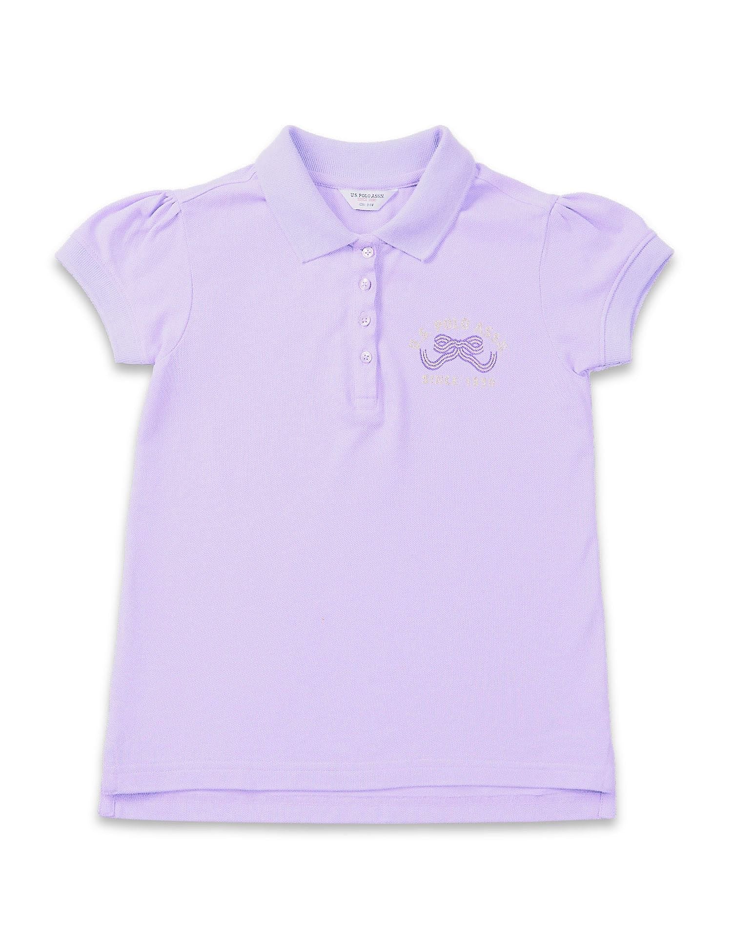 Girls Solid Polo Shirt - Image 6