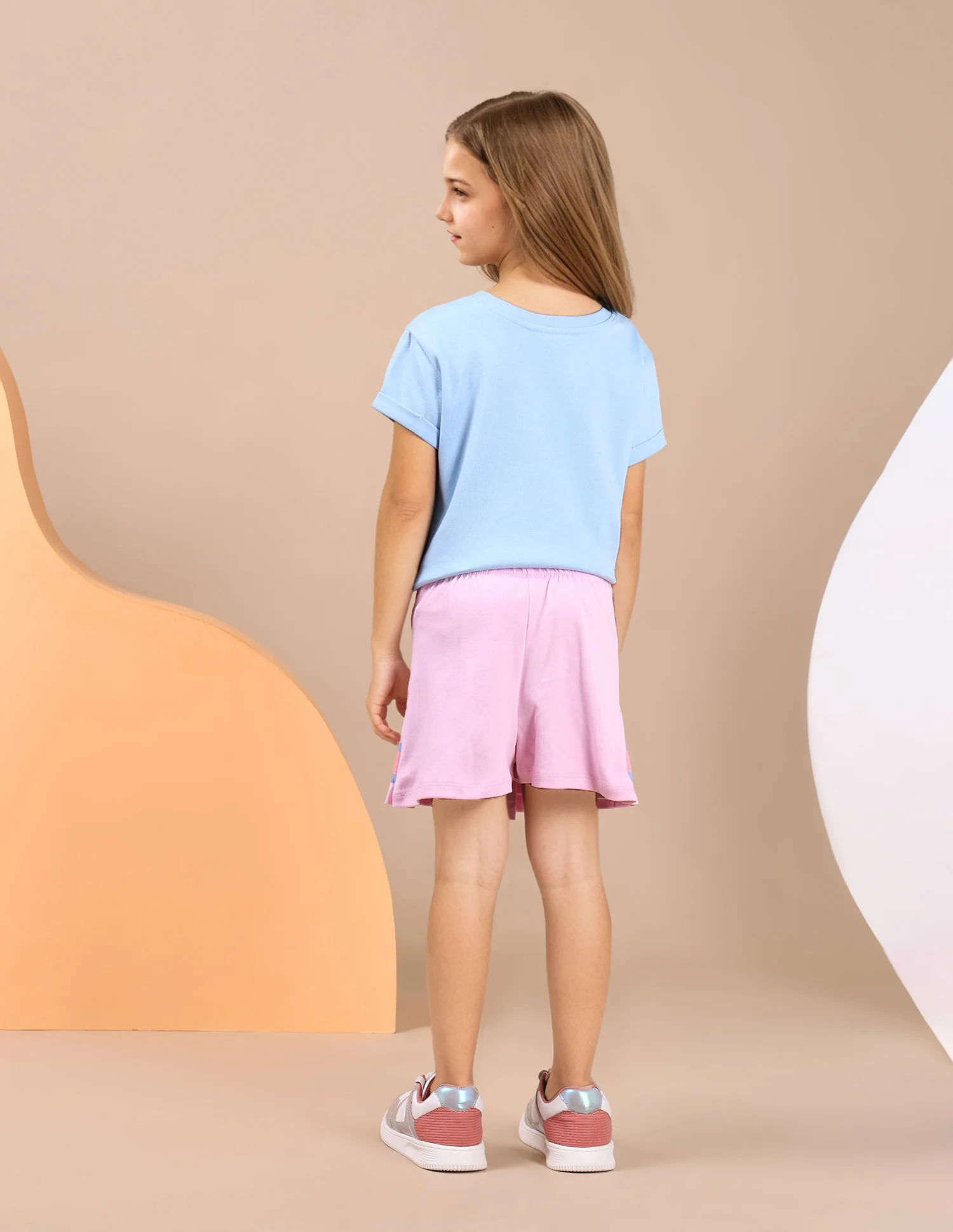 Girls Striped Varsity Skorts - Image 4