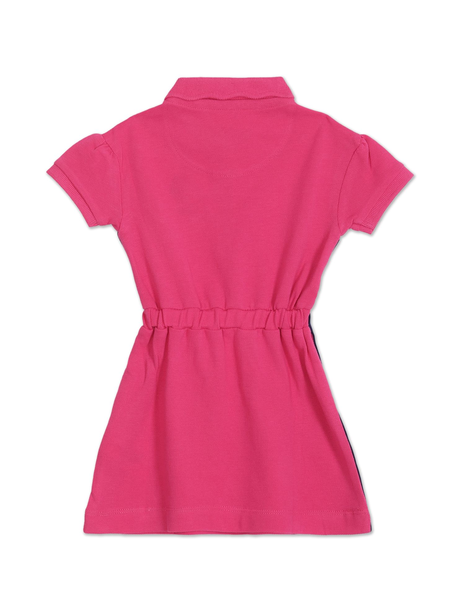Glitter Stripe Cotton Polo Dress - Image 2