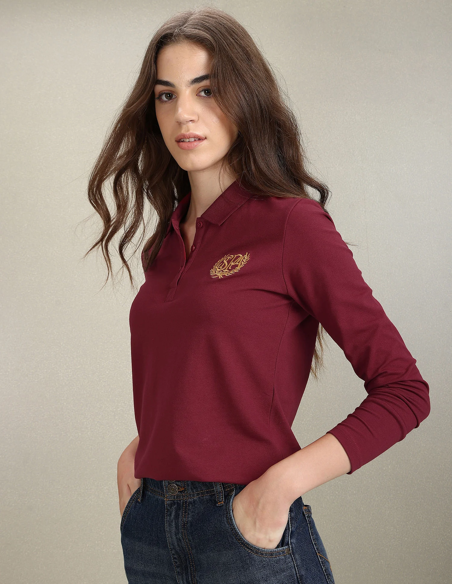Gold Crest Slim Polo Shirt