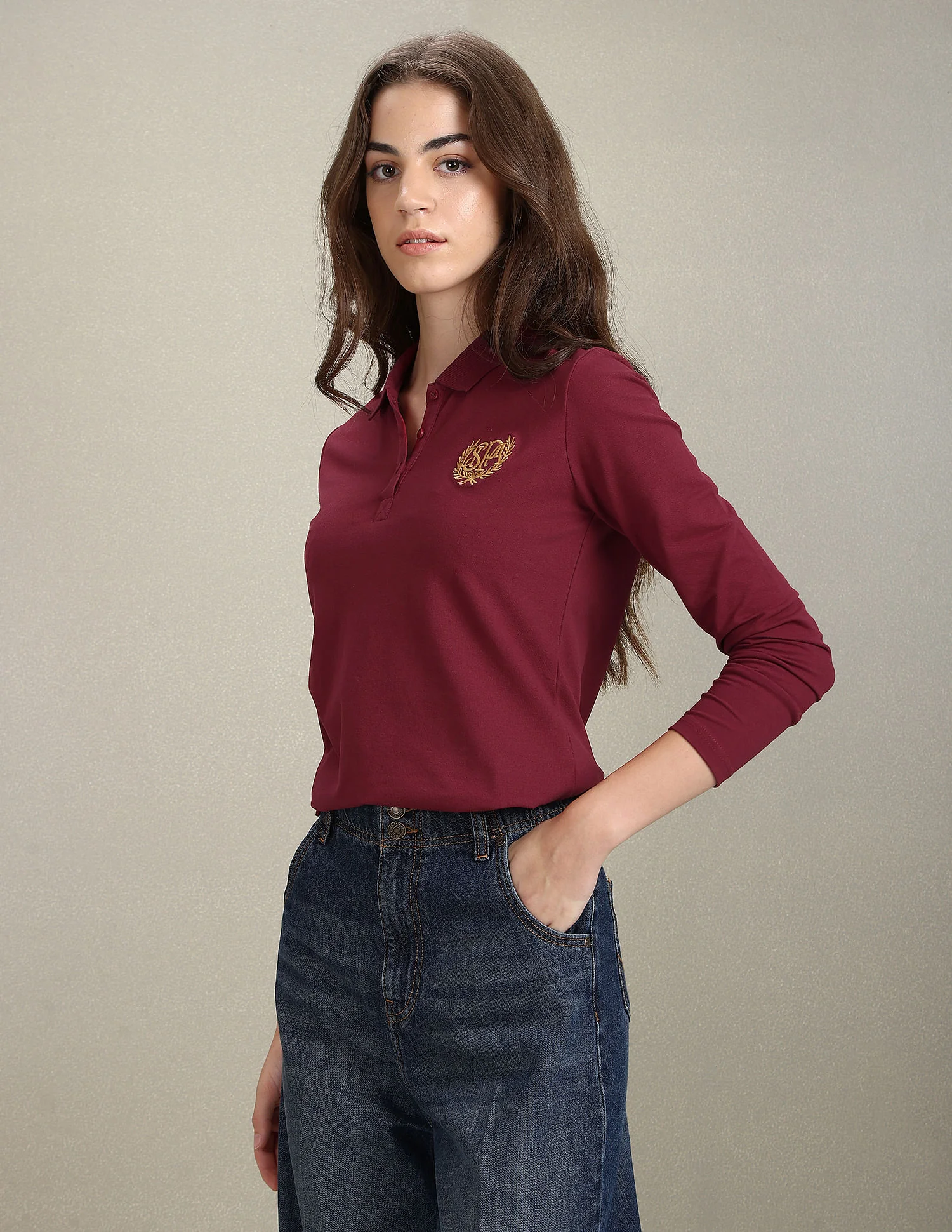Gold Crest Slim Polo Shirt - Image 4