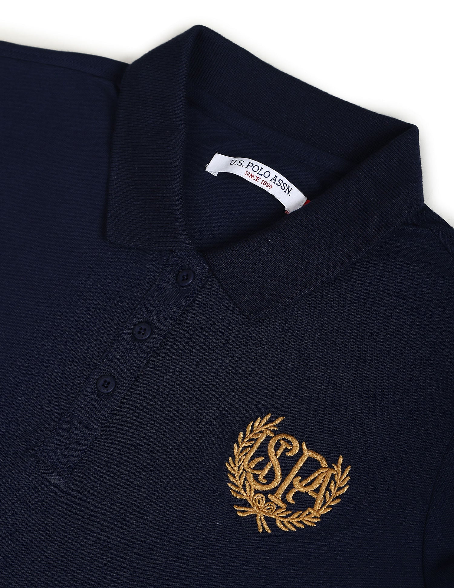 Gold Crest Slim Polo Shirt - Image 2