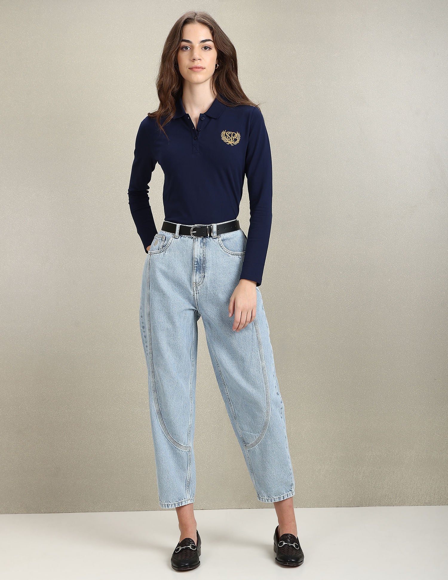 Gold Crest Slim Polo Shirt - Image 3