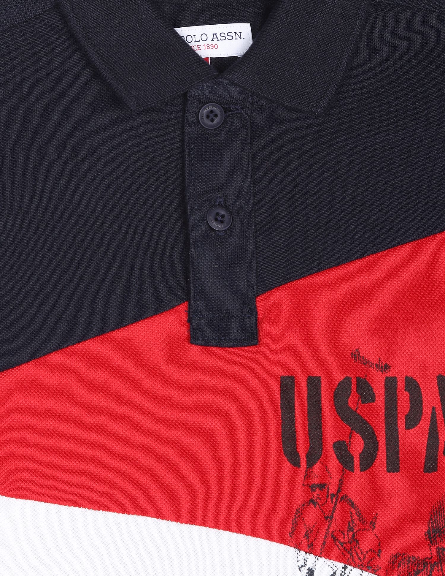 Graphic Print Cotton Polo Shirt - Image 3
