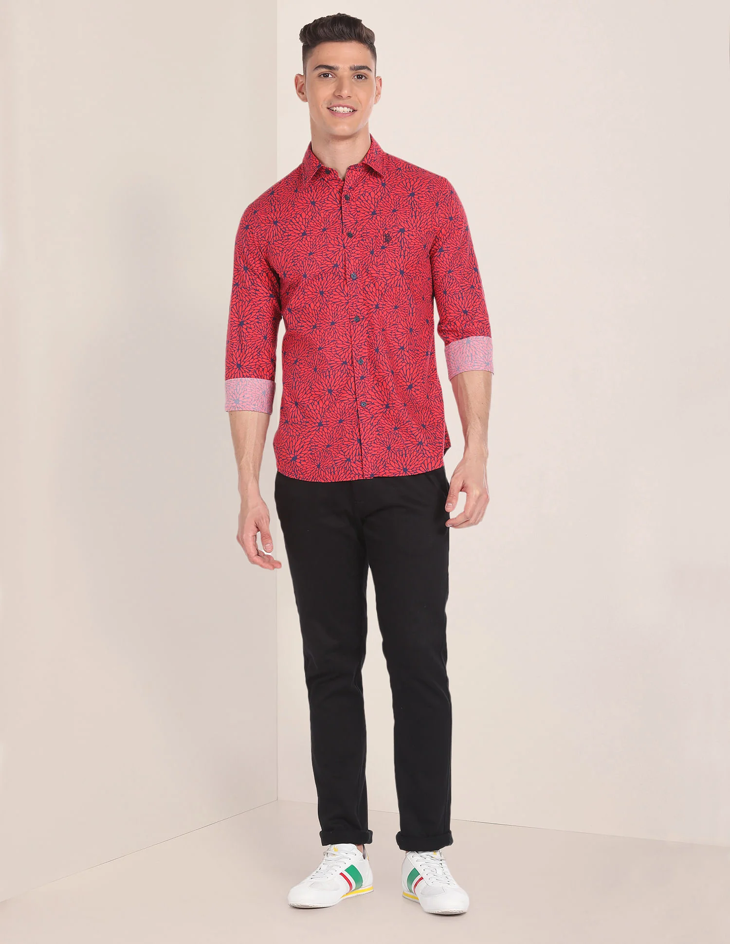 Graphic Print Cotton Shirt - Image 3