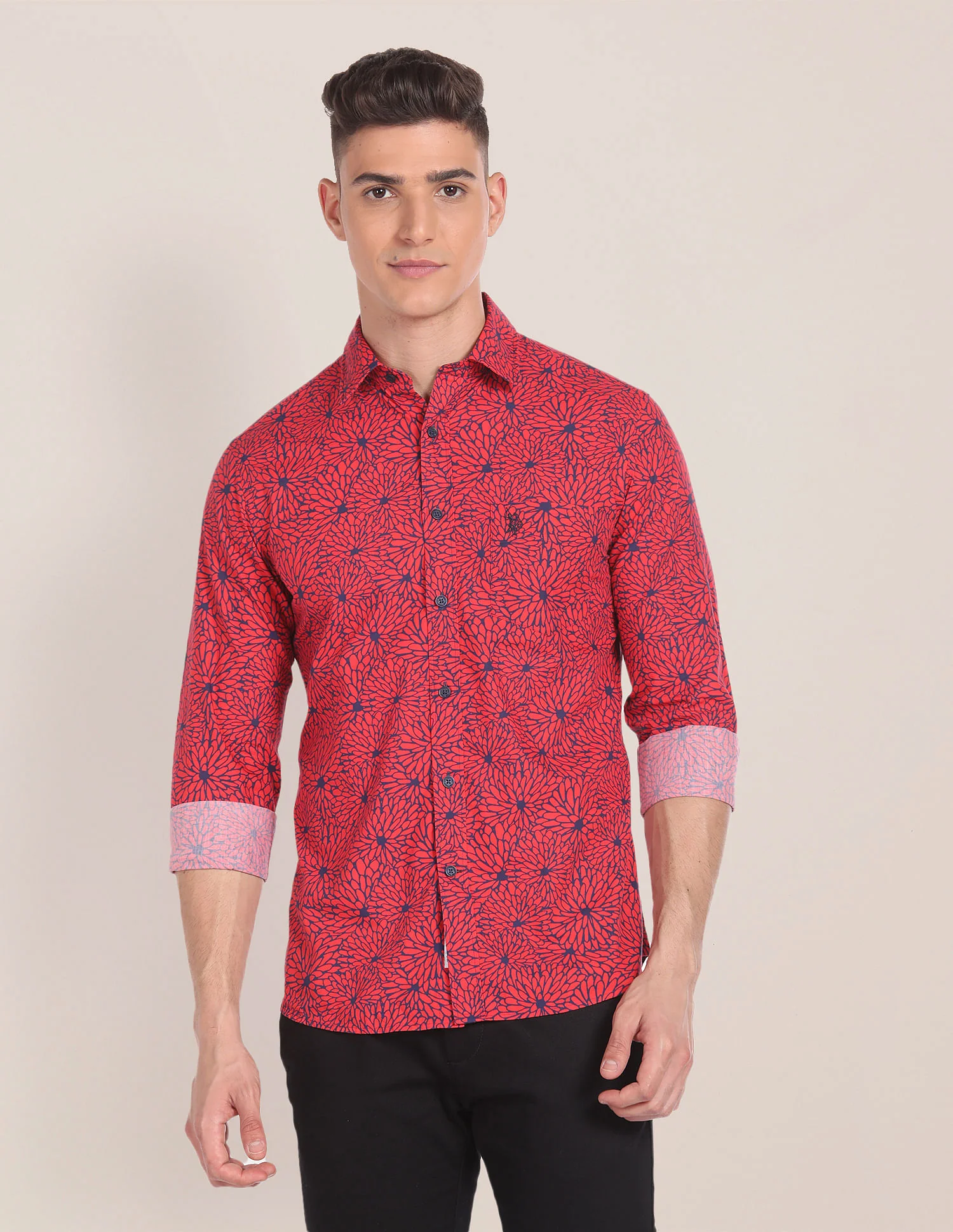 Graphic Print Cotton Shirt - Image 6