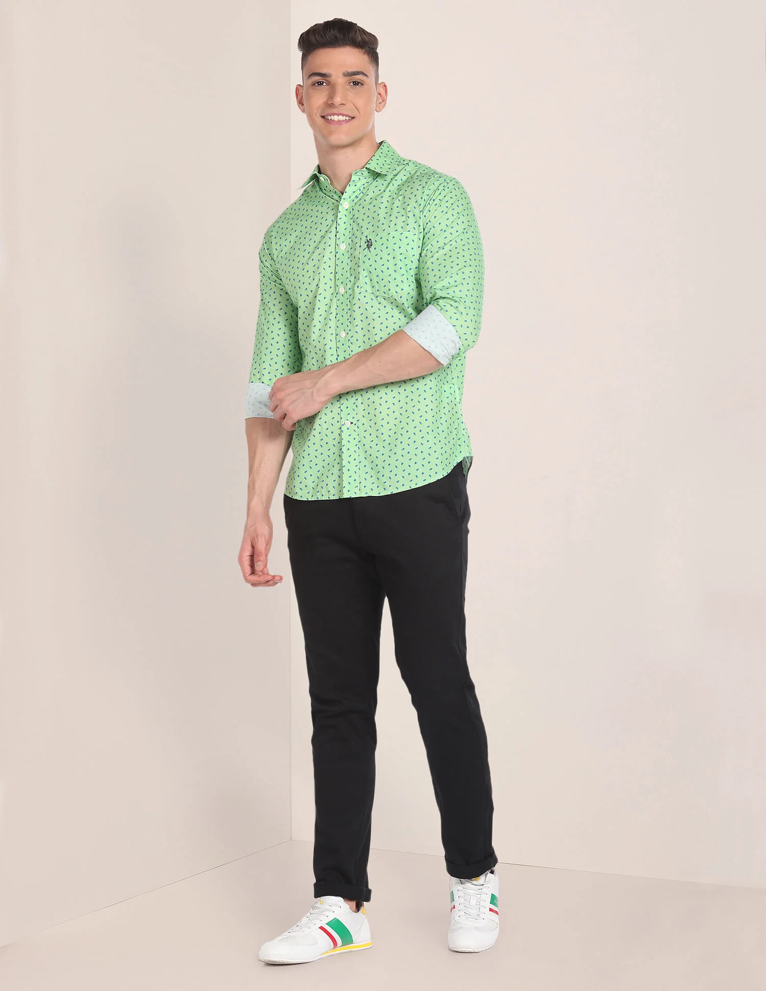 Graphic Print Cotton Shirt - Image 3