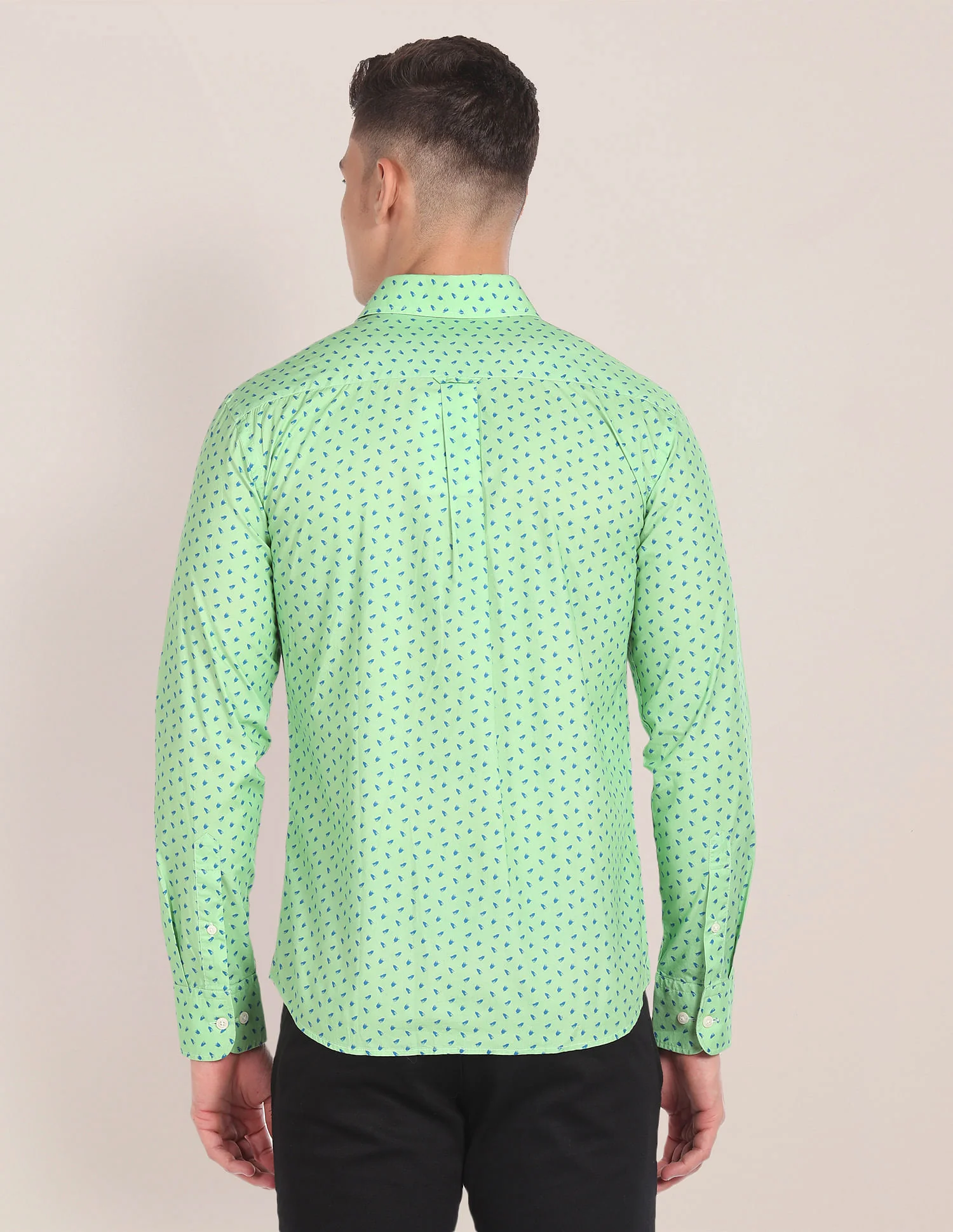Graphic Print Cotton Shirt - Image 5