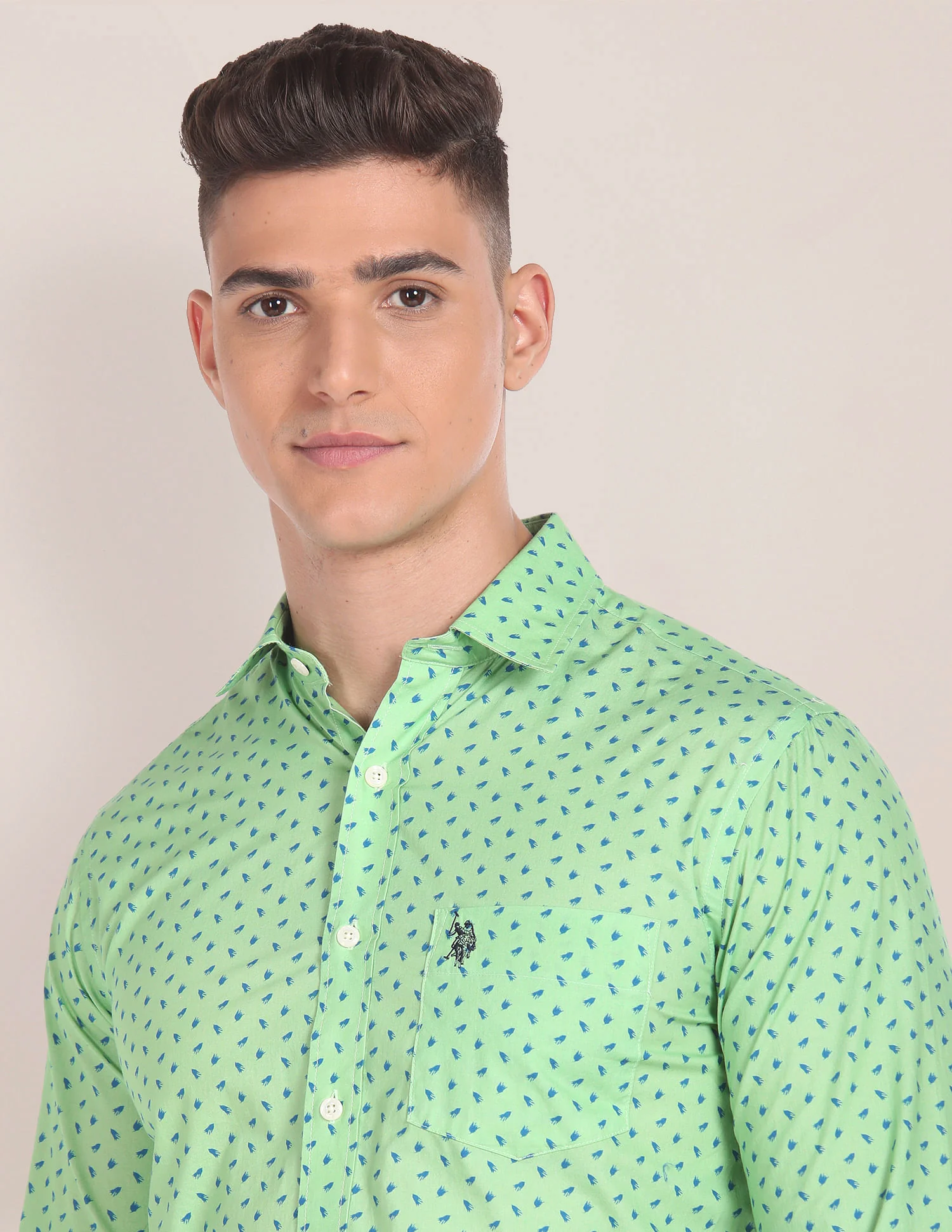 Graphic Print Cotton Shirt - Image 7