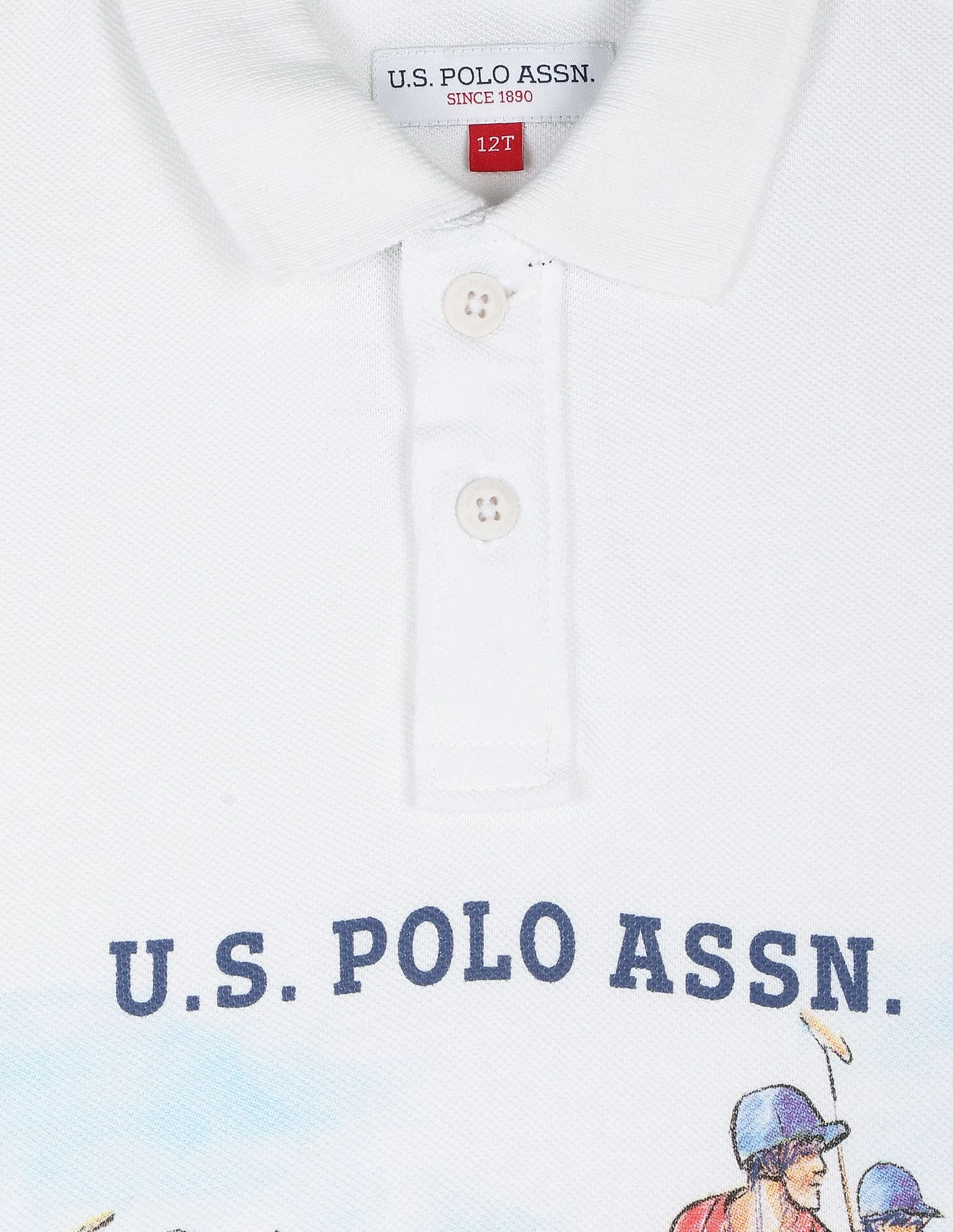 Graphic Print Pique Polo Shirt - Image 3