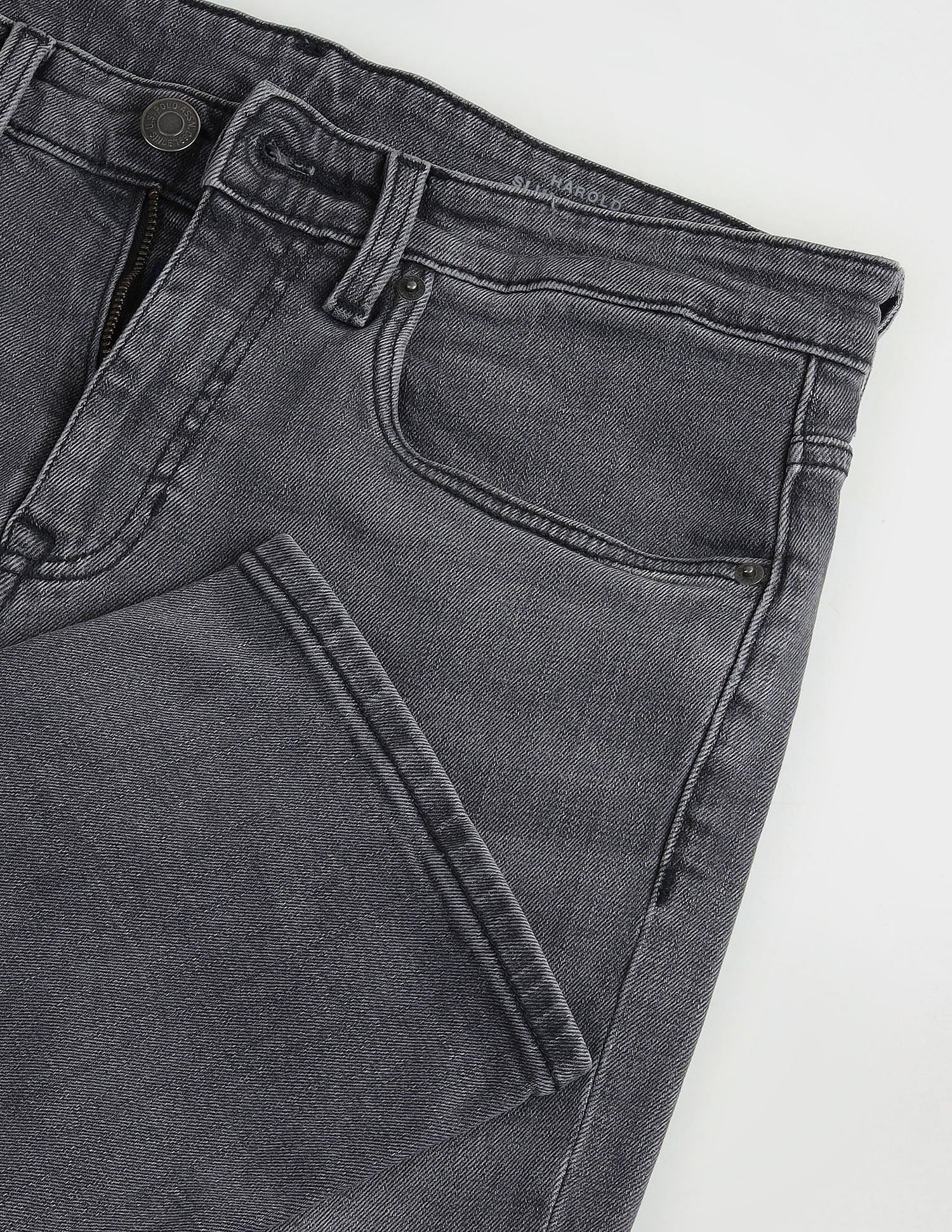 Harold Slim Straight Fit Black Jeans - Image 2