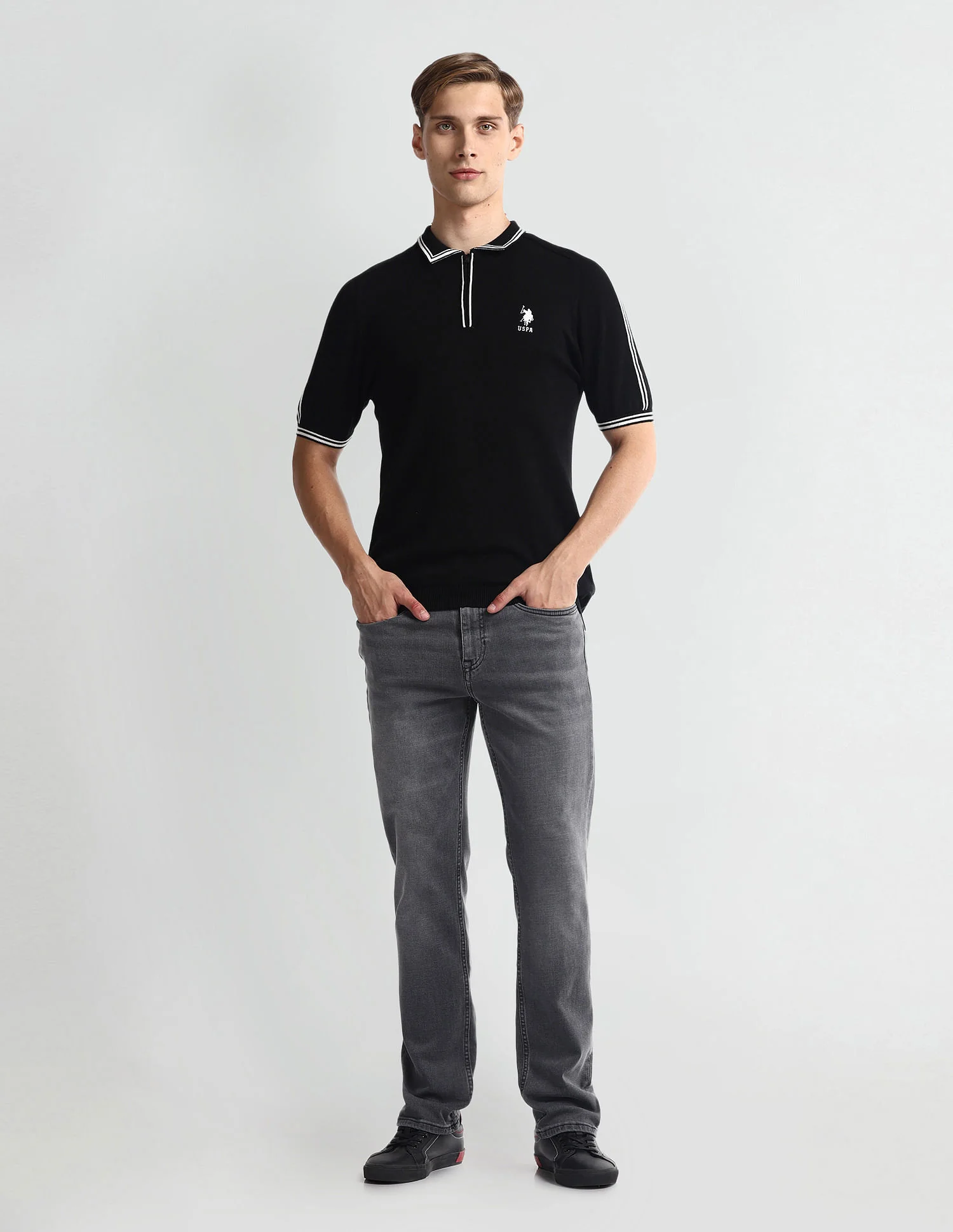 Harold Slim Straight Fit Black Jeans - Image 3