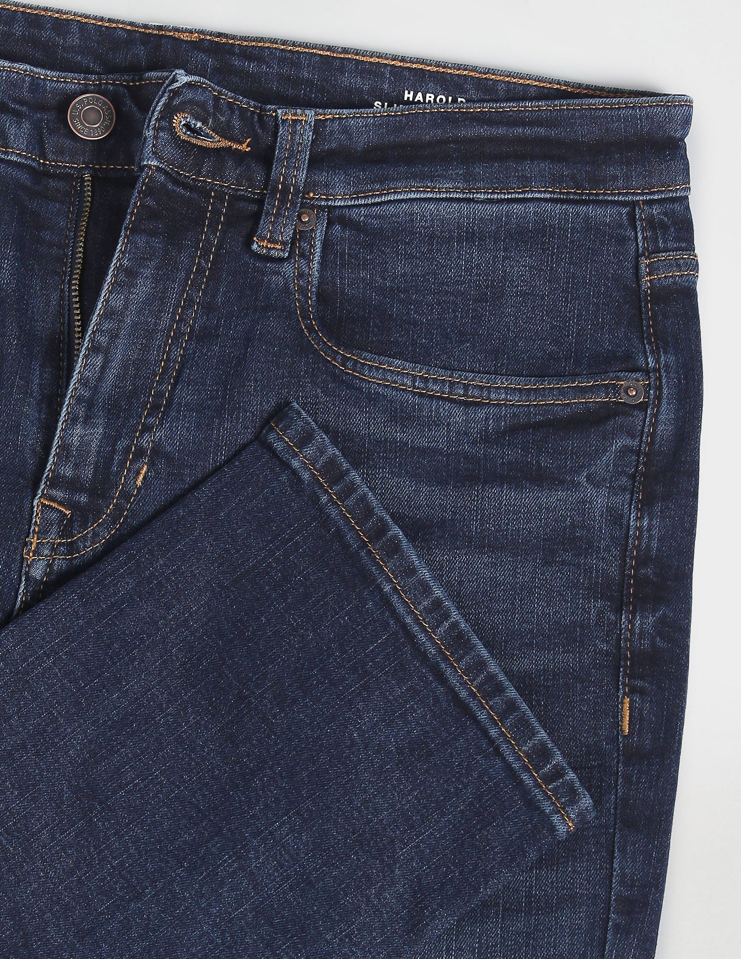 Harold Slim Straight Fit Blue Jeans - Image 2