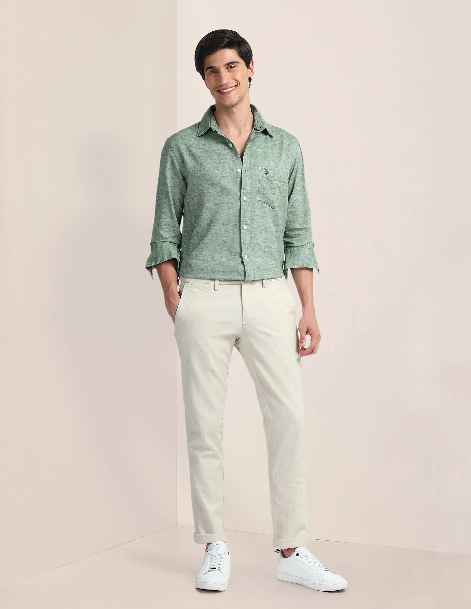 Heathered Dobby Shirt - Image 3