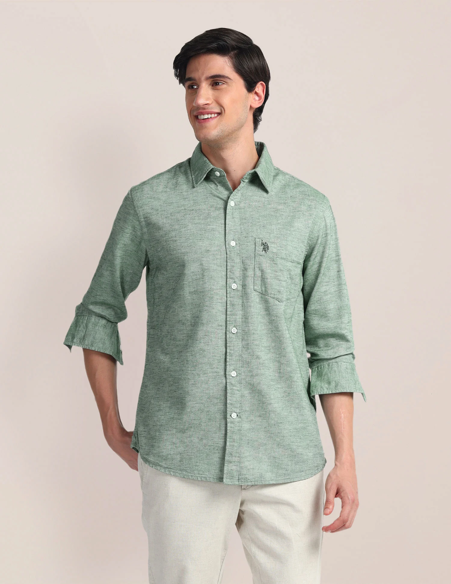 Heathered Dobby Shirt - Image 6