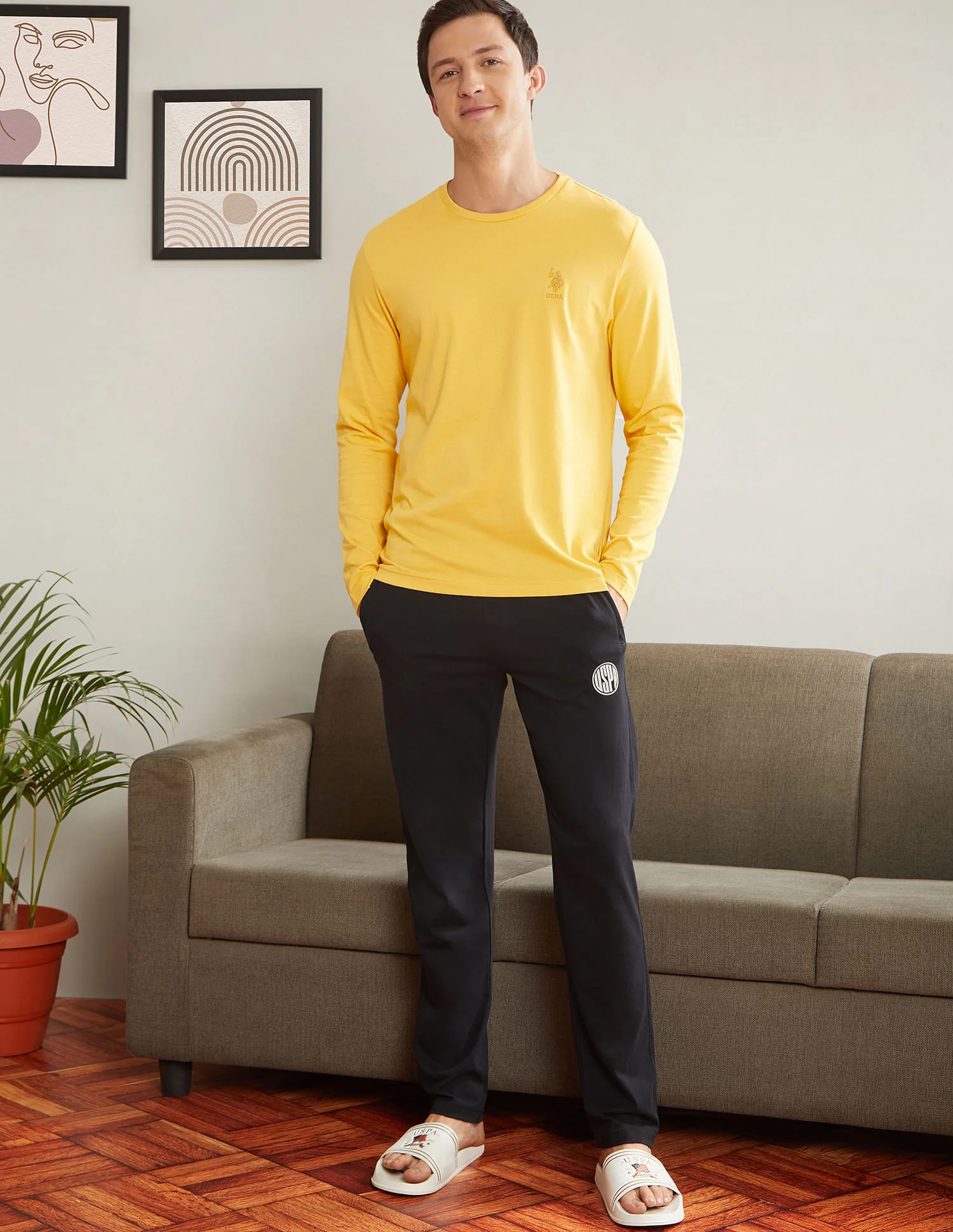 Henley Neck Solid I693 Lounge T-Shirt - Pack Of 1 - Image 8