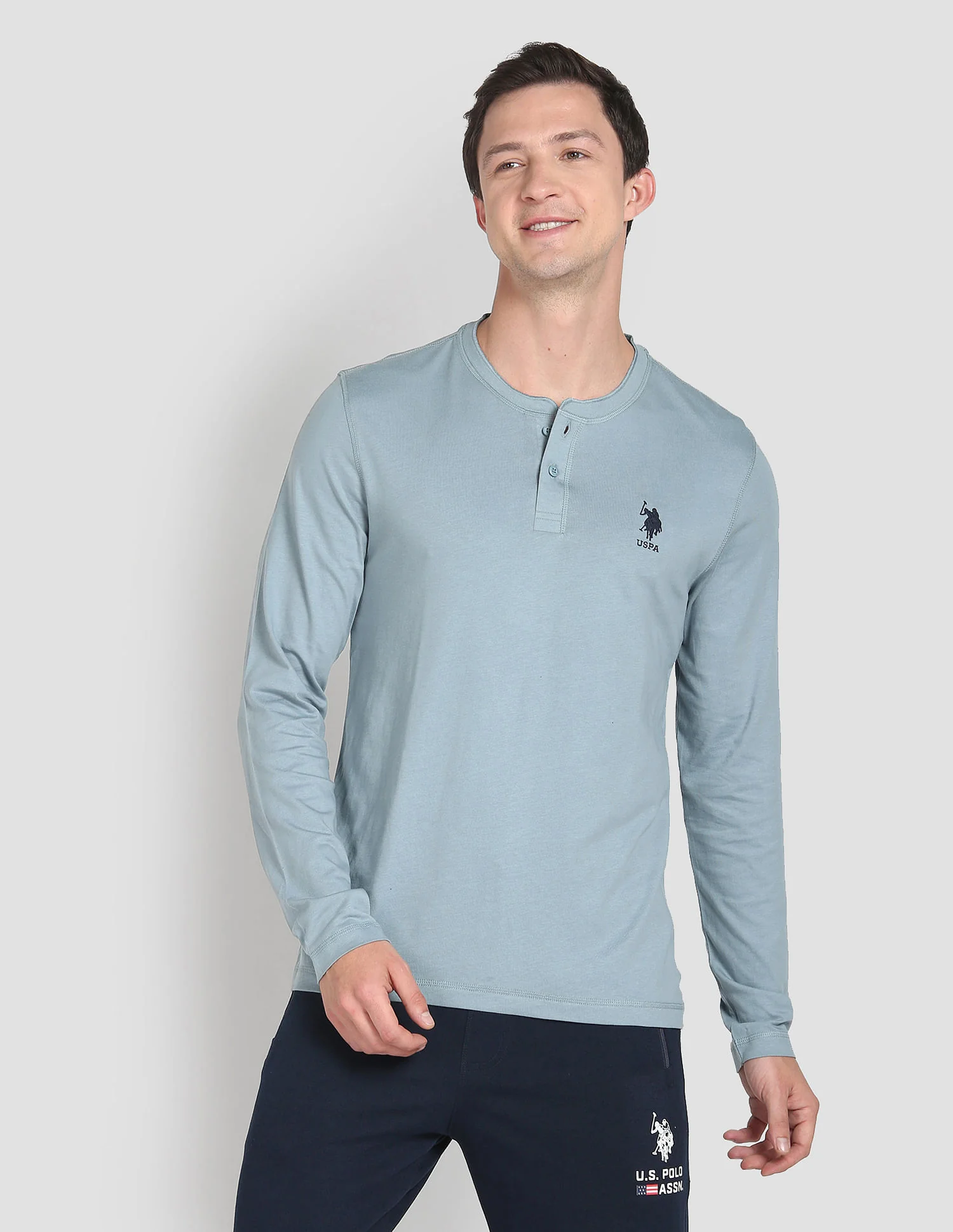 Henley Neck Solid I694 Lounge T-Shirt - Pack Of 1