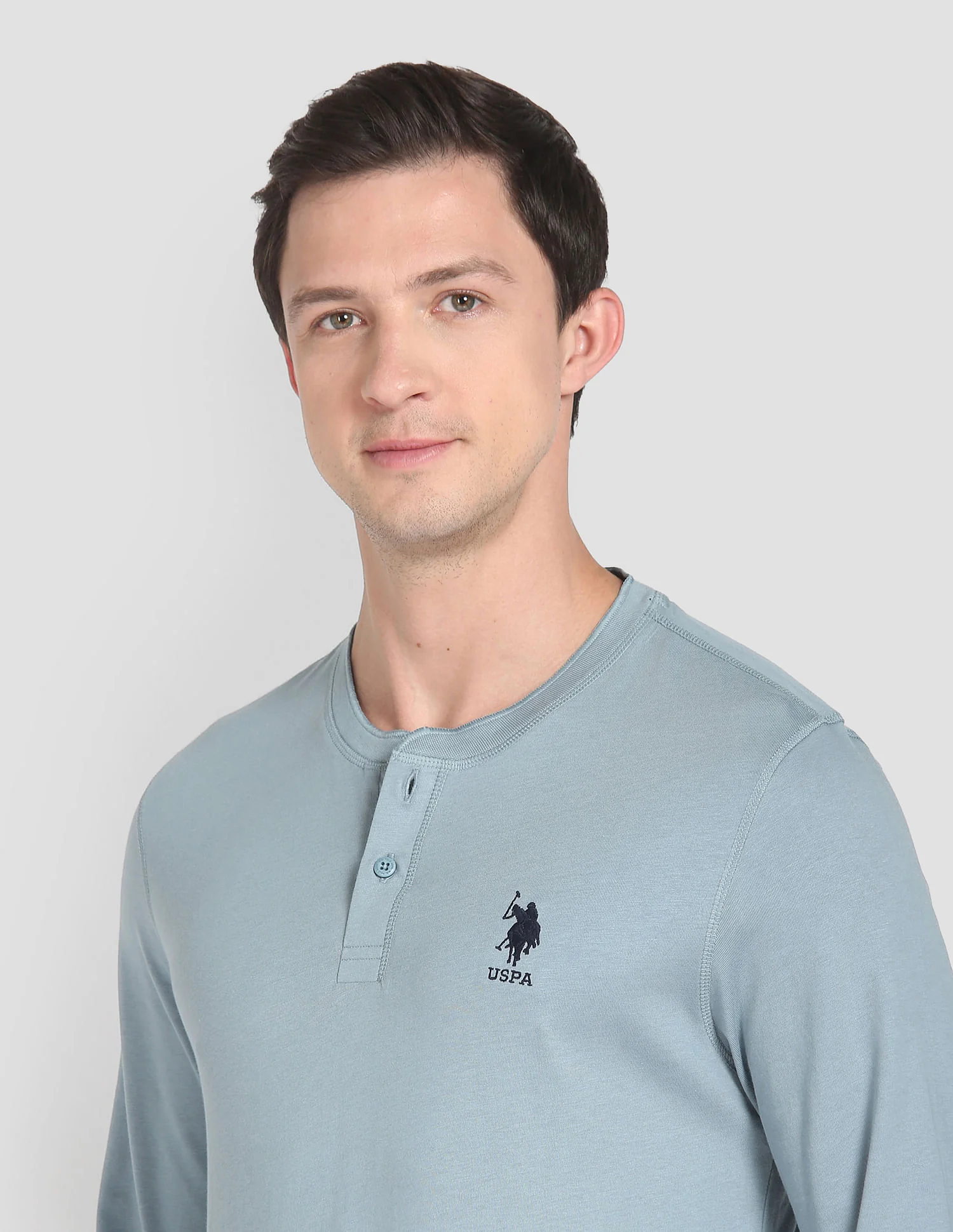 Henley Neck Solid I694 Lounge T-Shirt - Pack Of 1 - Image 7