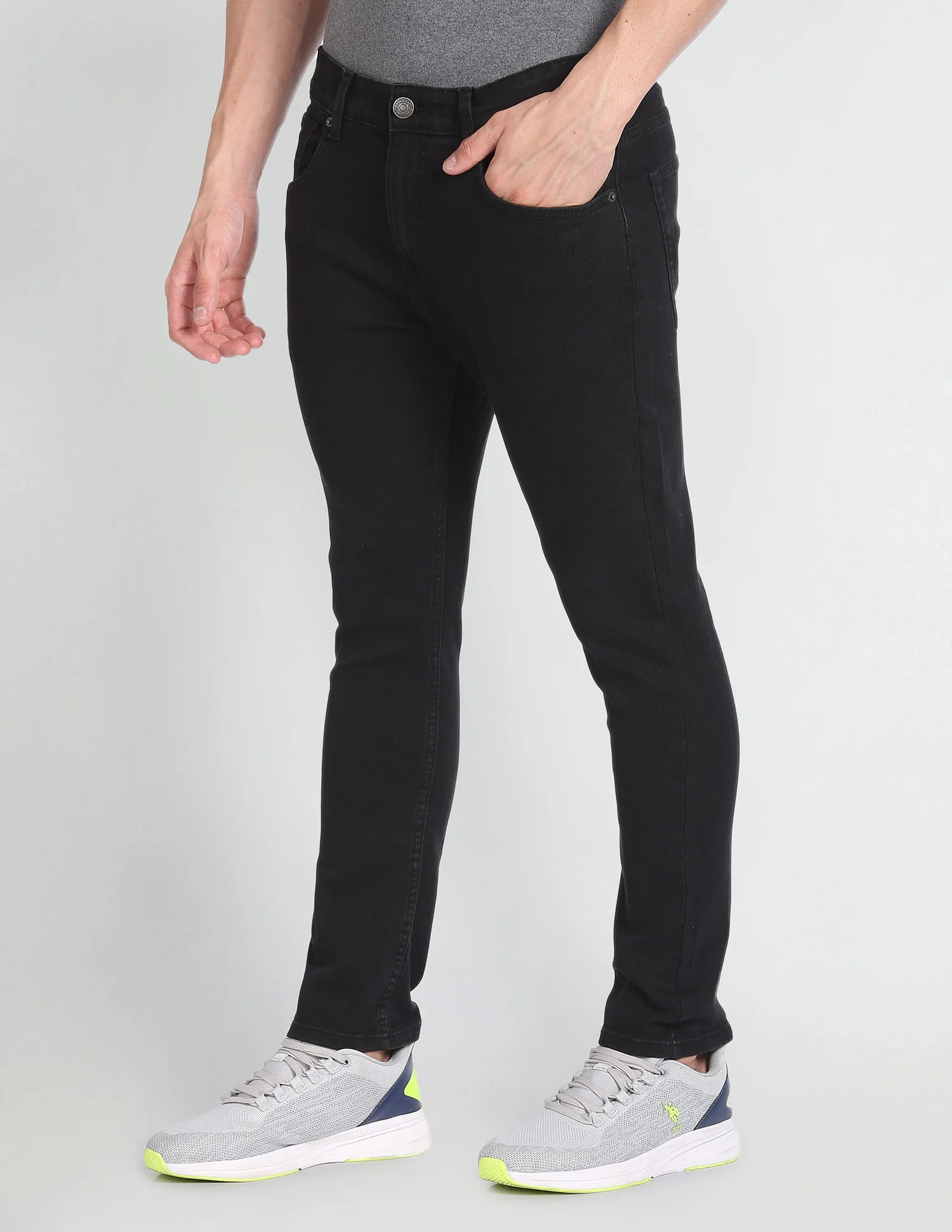 Henry Cropped Fit Black Jeans - Image 4